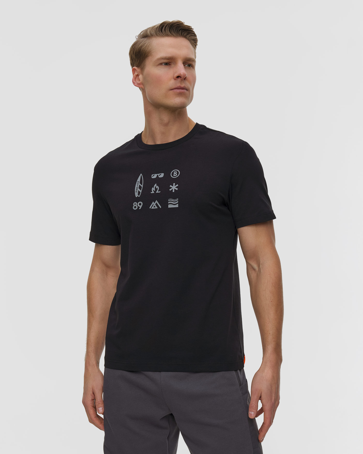 Černé pánské tričko BOGNER Fire + Ice MATTEO, Barva/Vzor: Czarny