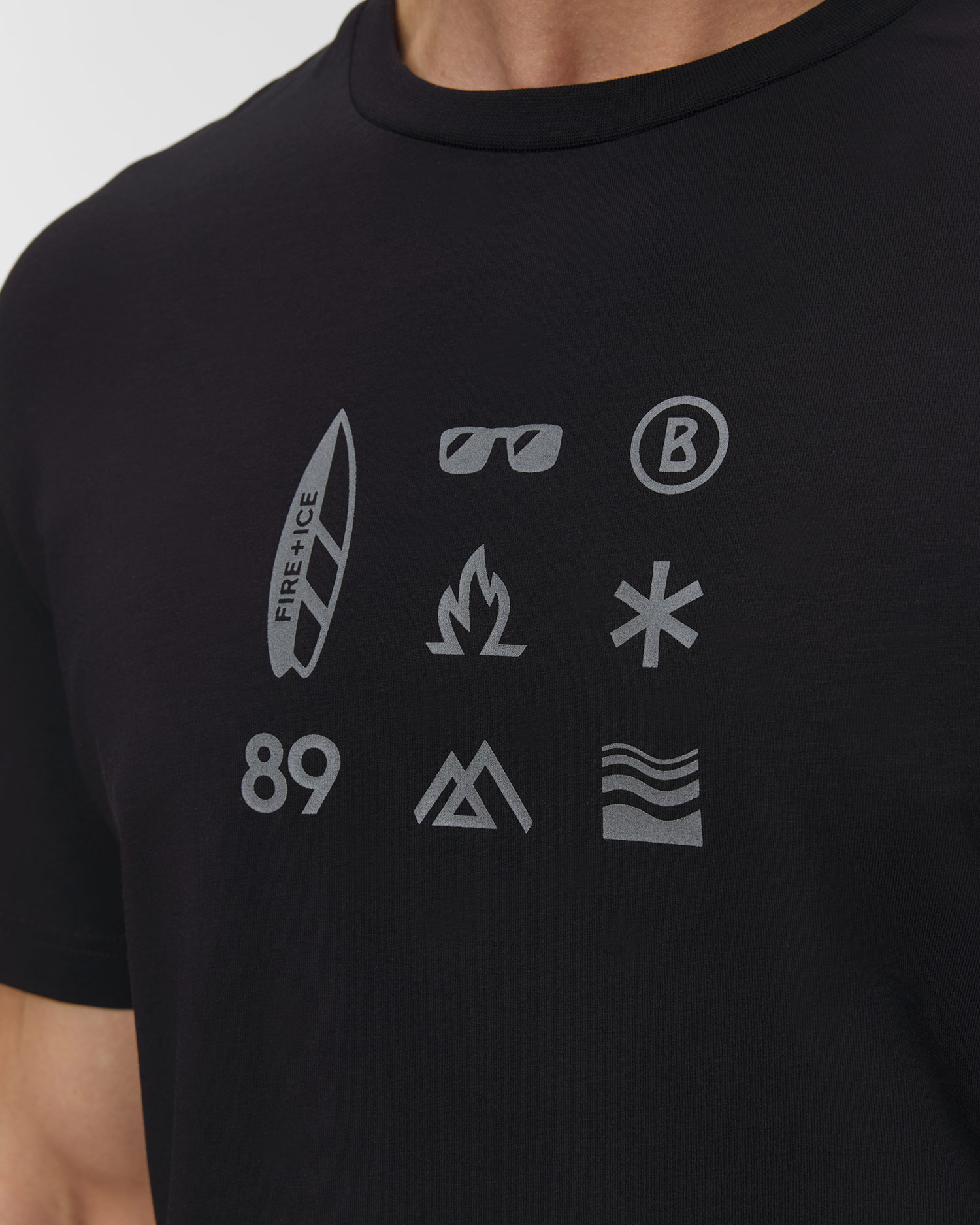 Černé pánské tričko BOGNER Fire + Ice MATTEO
