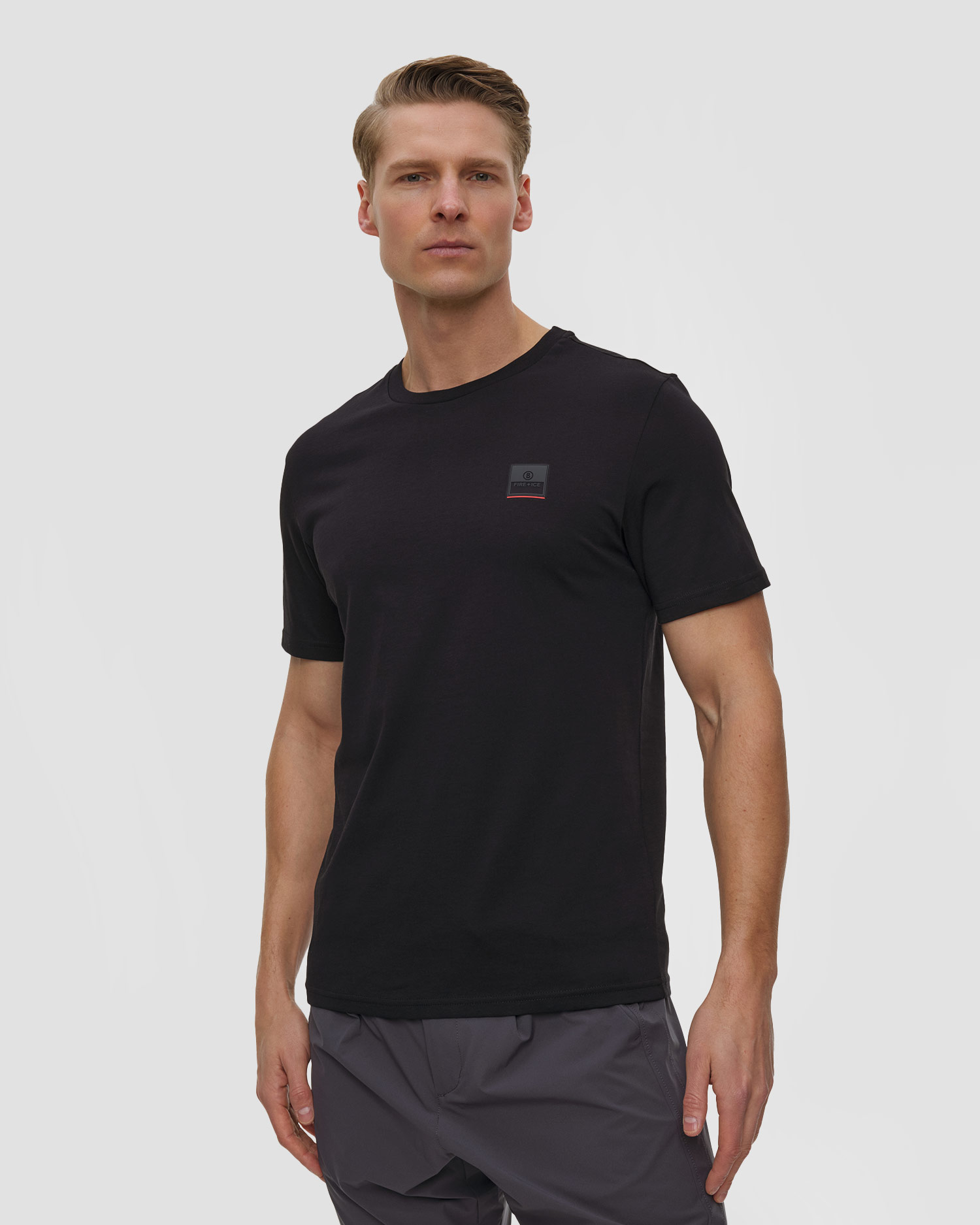 Černé pánské tričko BOGNER FIRE + ICE VITO2, Barva/Vzor: Czarny