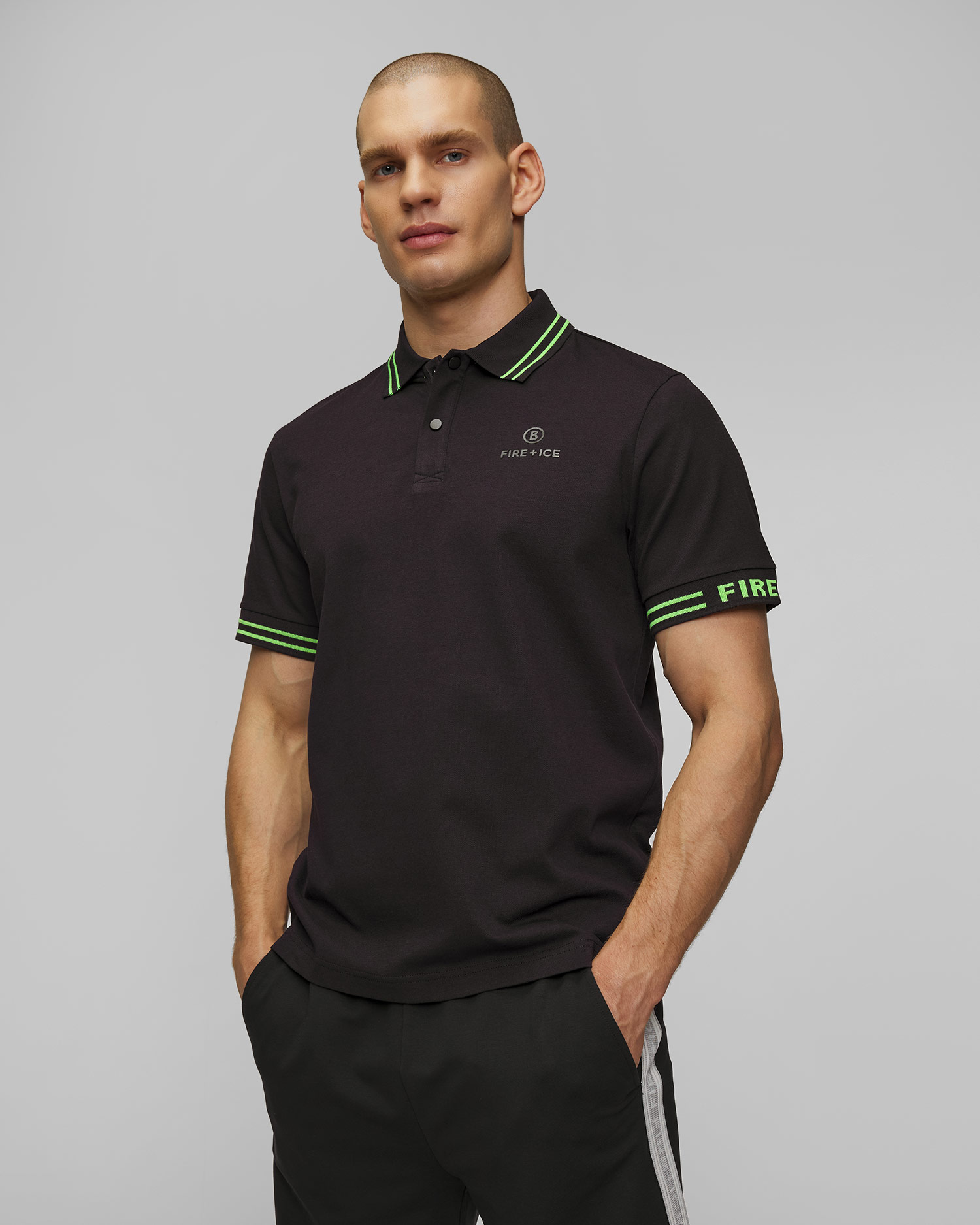 Granatowa koszulka polo męska BOGNER FIRE+ICE Arjan