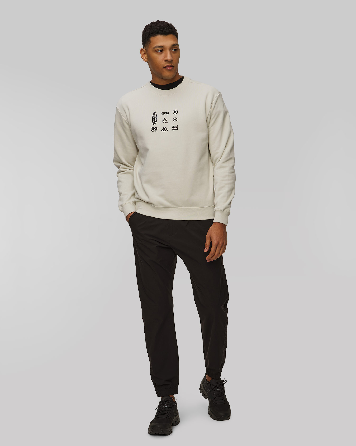 Men’s grey sweatshirt BOGNER FIRE+ICE Hunt
