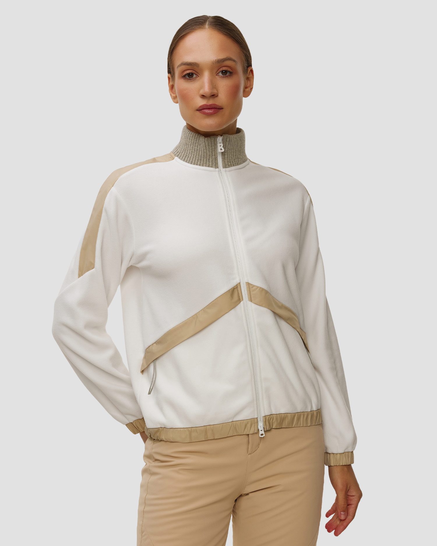 Dámská mikina BOGNER FIRE+ICE Liva v krémovém barevném odstínu