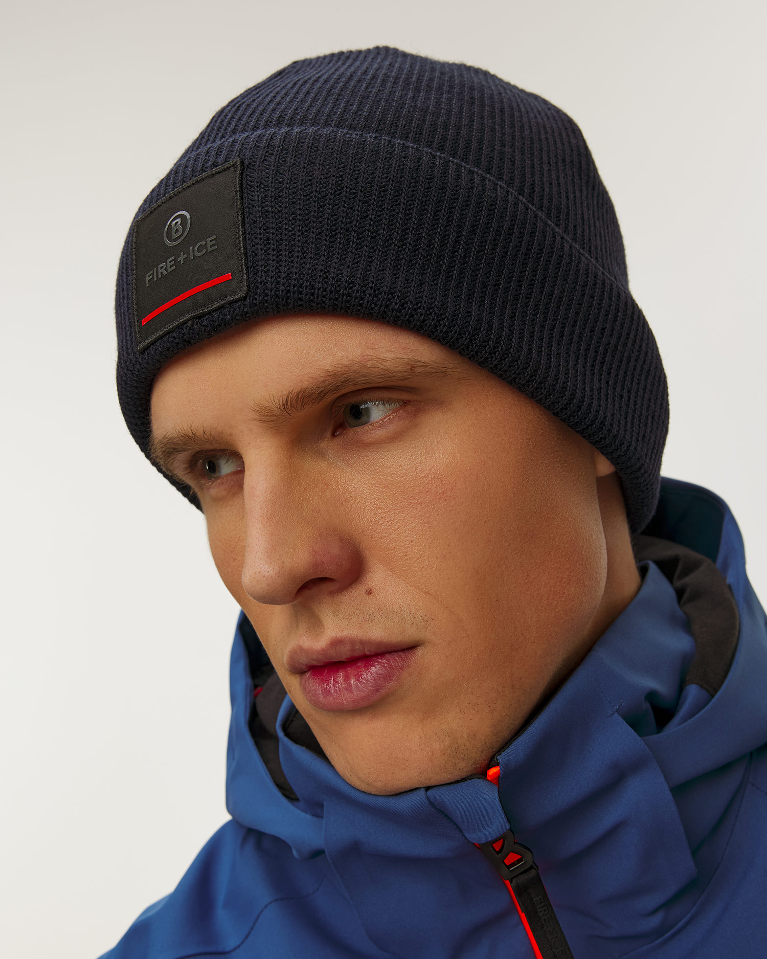 Vlněná pánská čepice BOGNER FIRE+ICE Tarek v Tmavě Modré Barvě