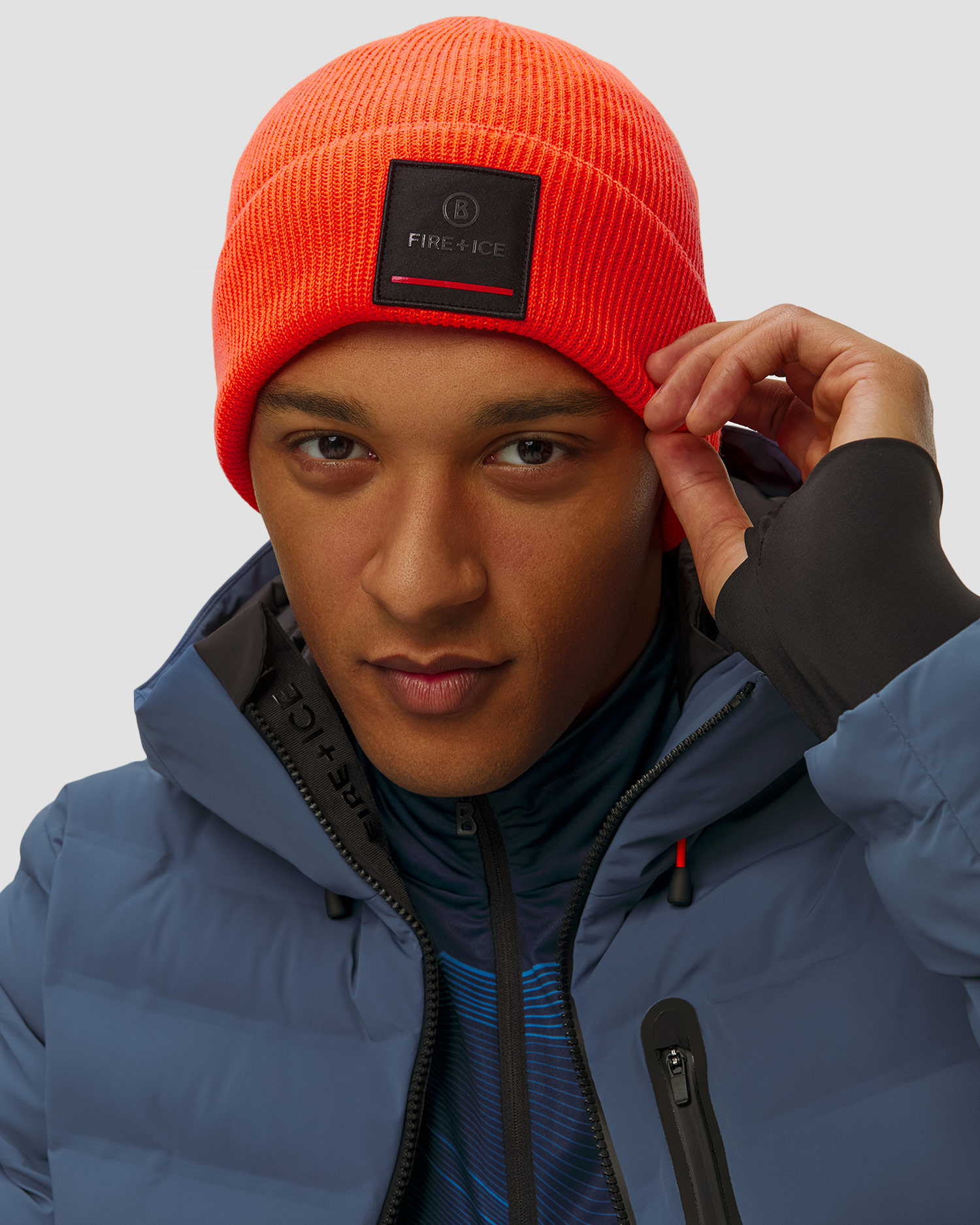 Bonnet en laine rouge pour hommes BOGNER FIRE+ICE Tarek