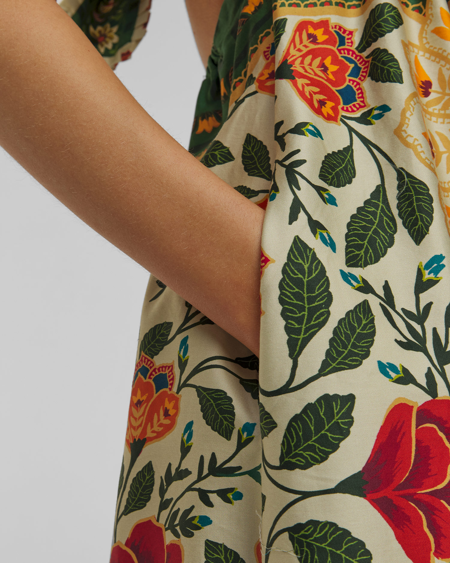 Letní bavlněné šaty Farm Rio Sand Garden Tapestry Back Bow