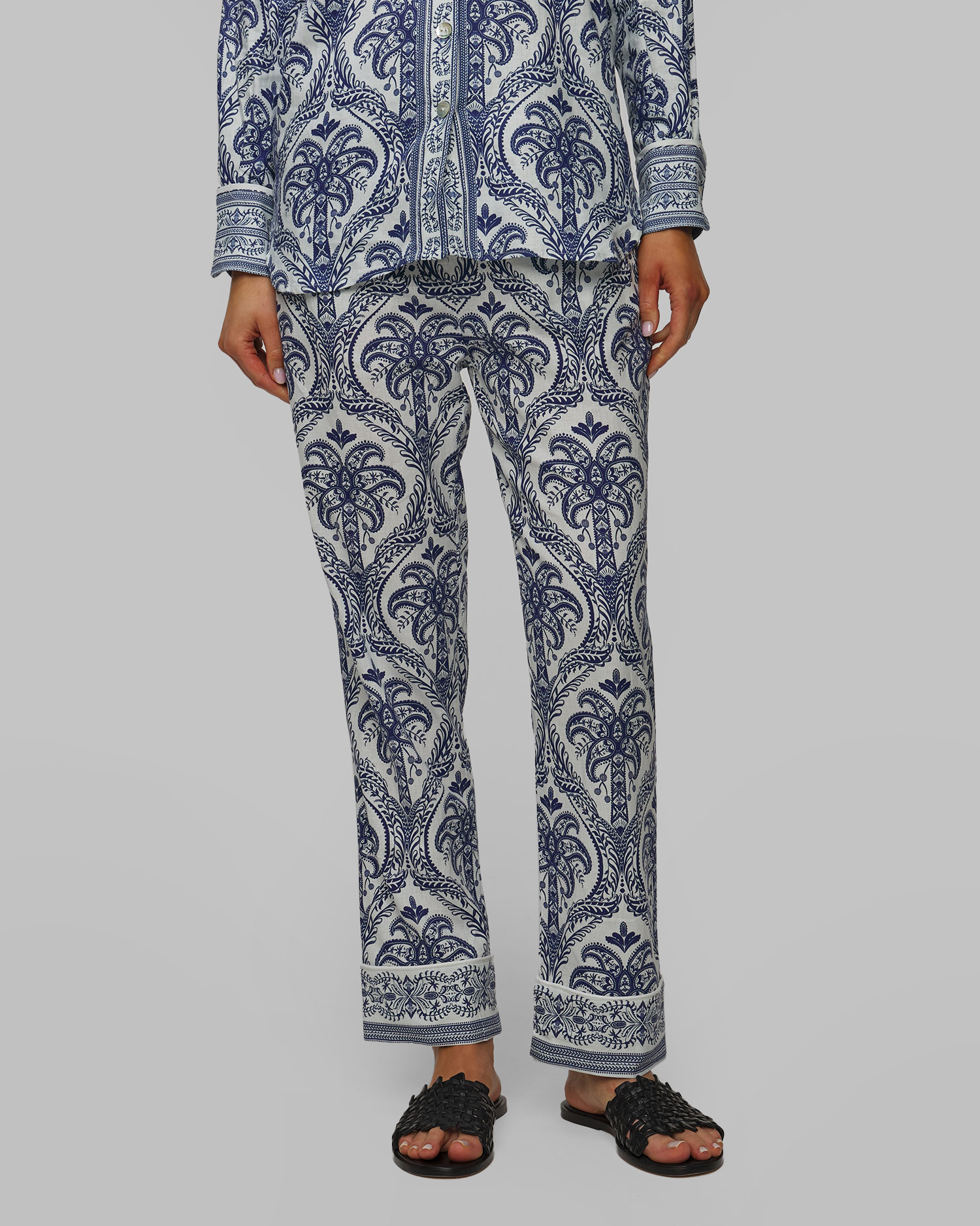 Dámské plátěné kalhoty Farm Rio Tropical Cameo Euroflax™ Lenzing™ Ecovero™