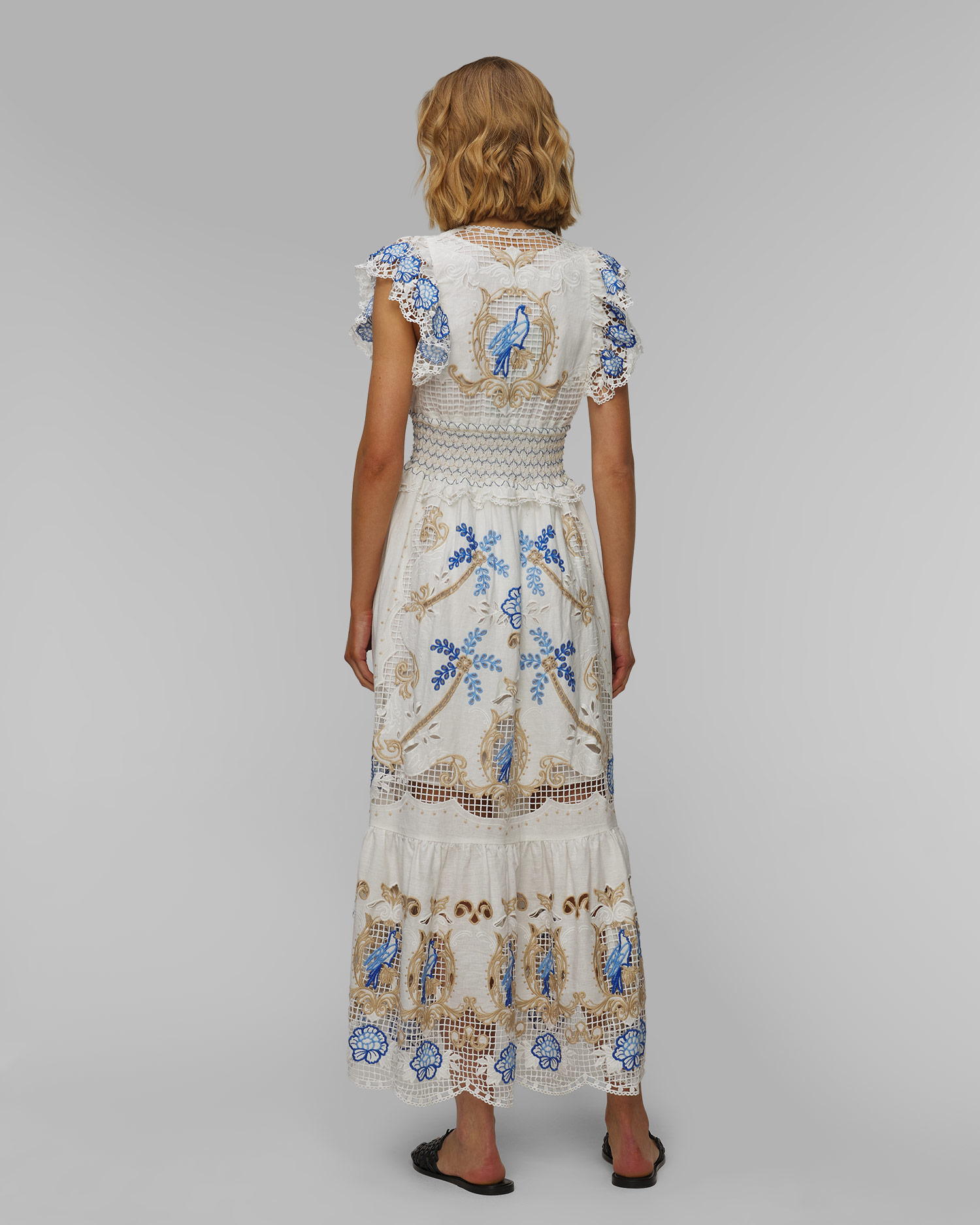 Robe maxi Farm Rio Romantic Richelieu Lenzing™ Ecovero™ Euroflax™