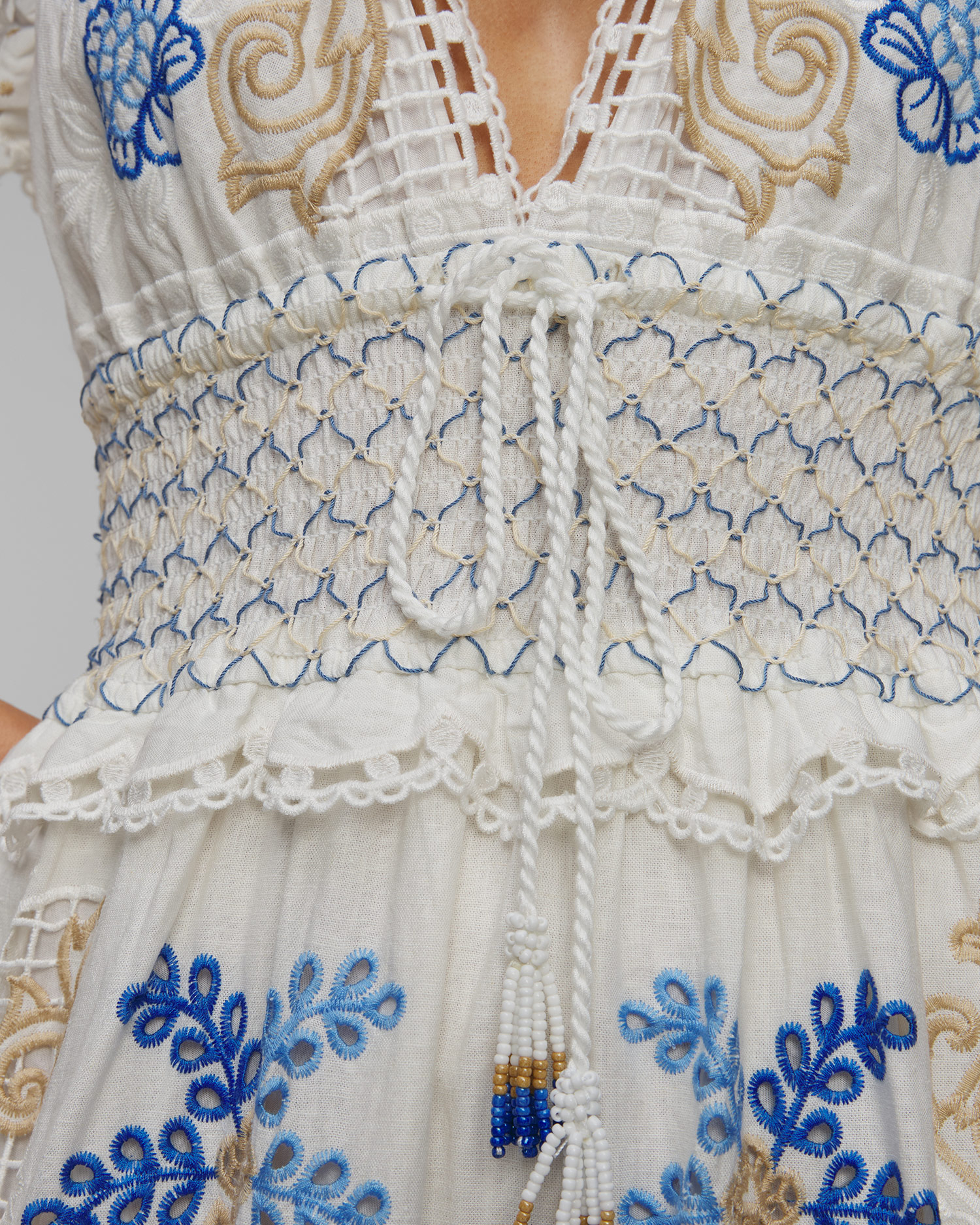 Robe maxi Farm Rio Romantic Richelieu Lenzing™ Ecovero™ Euroflax™