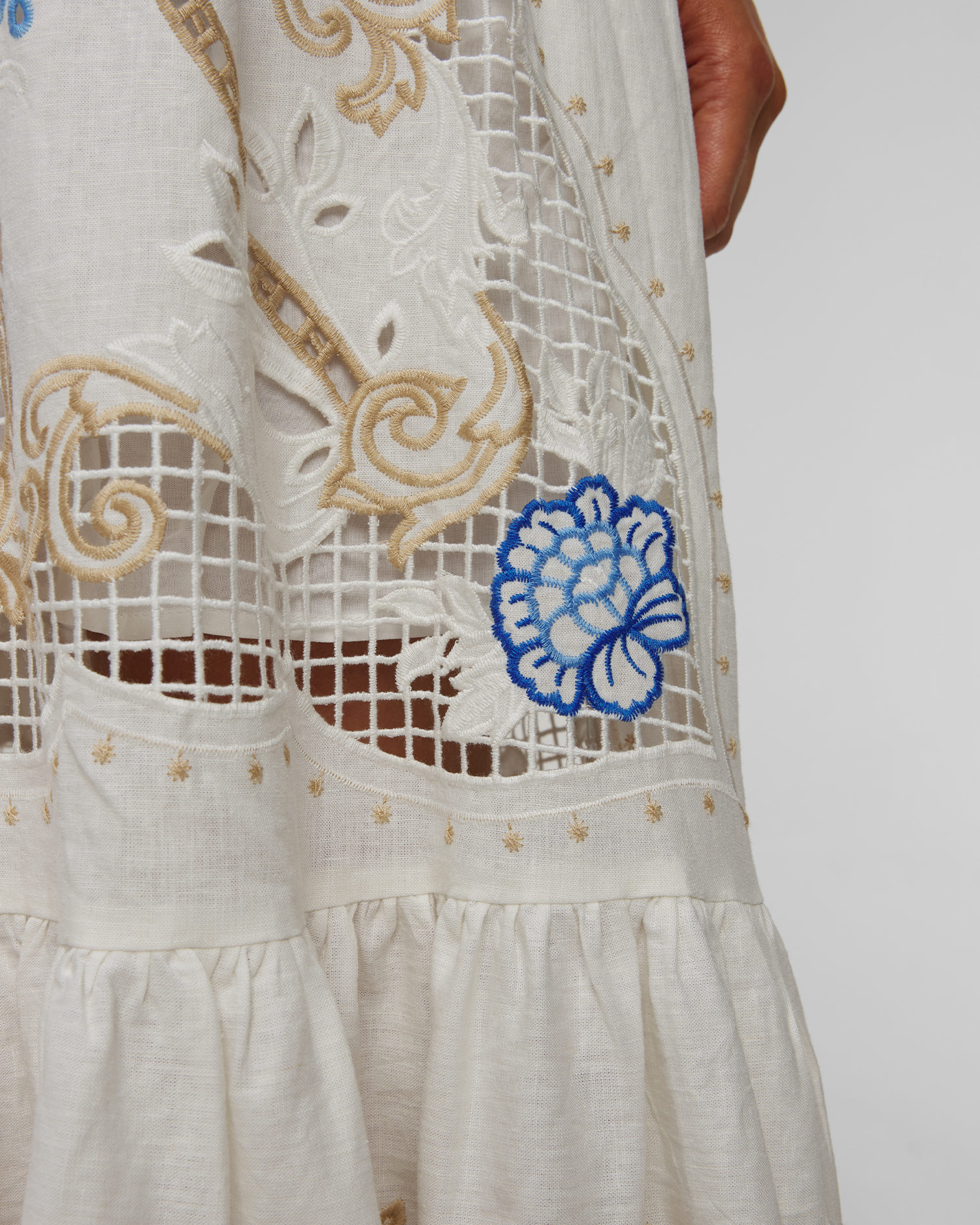 Robe maxi Farm Rio Romantic Richelieu Lenzing™ Ecovero™ Euroflax™