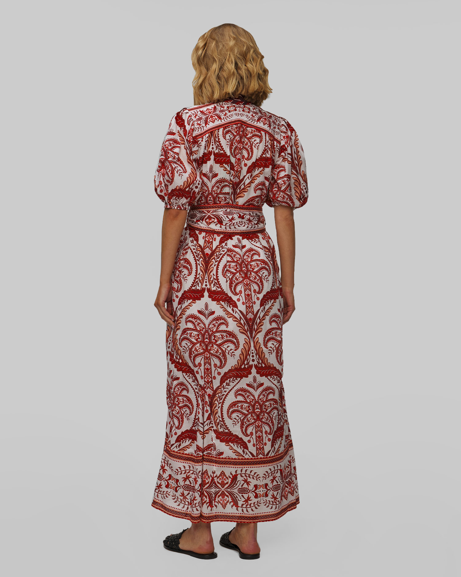 Robe en coton Farm Rio Tropical Cameo Belted