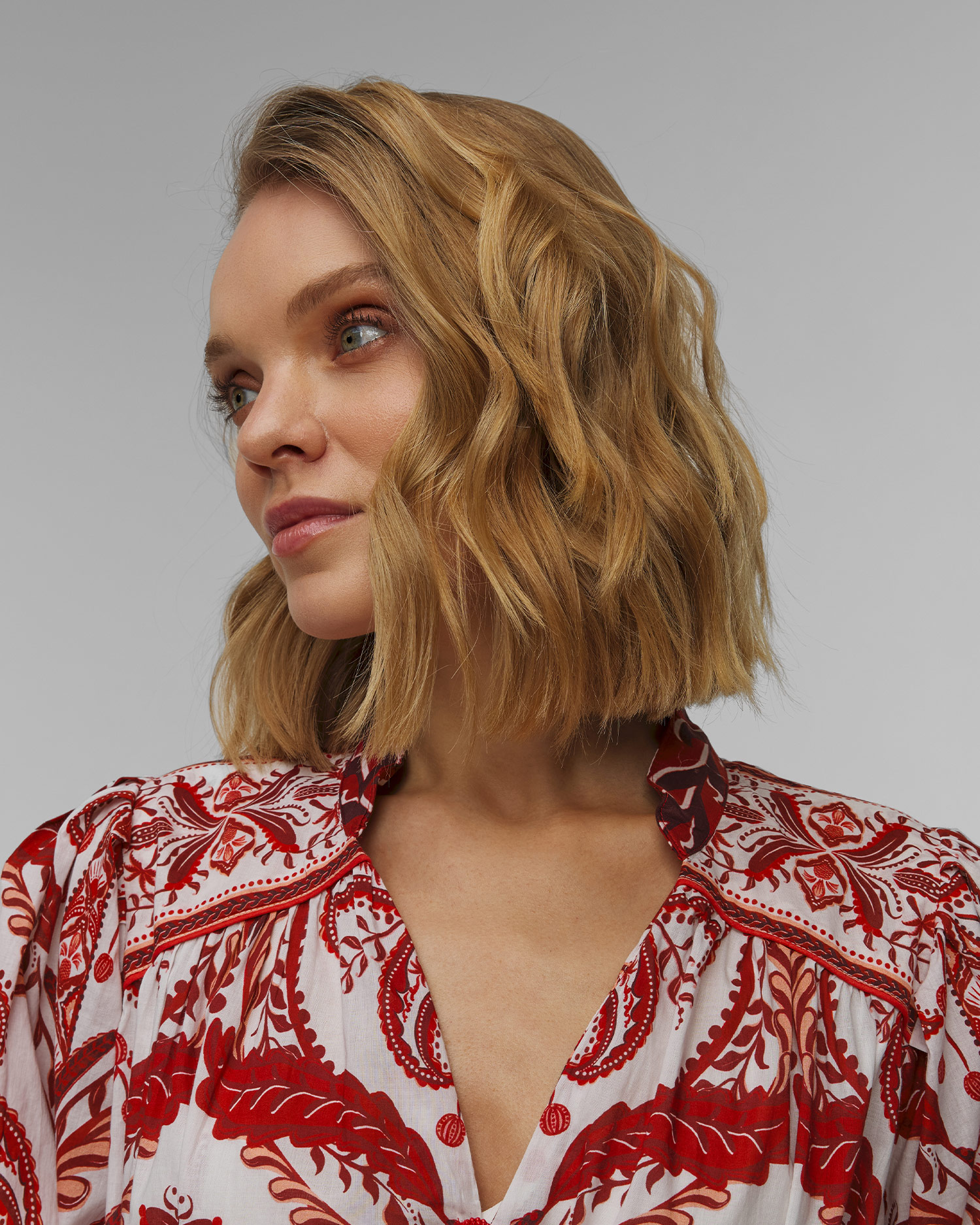 Robe en coton Farm Rio Tropical Cameo Belted