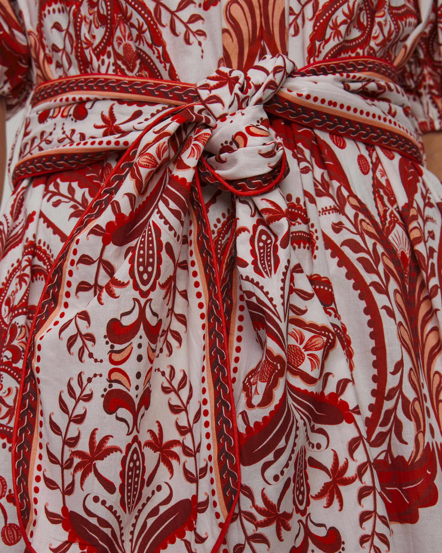 Robe en coton Farm Rio Tropical Cameo Belted