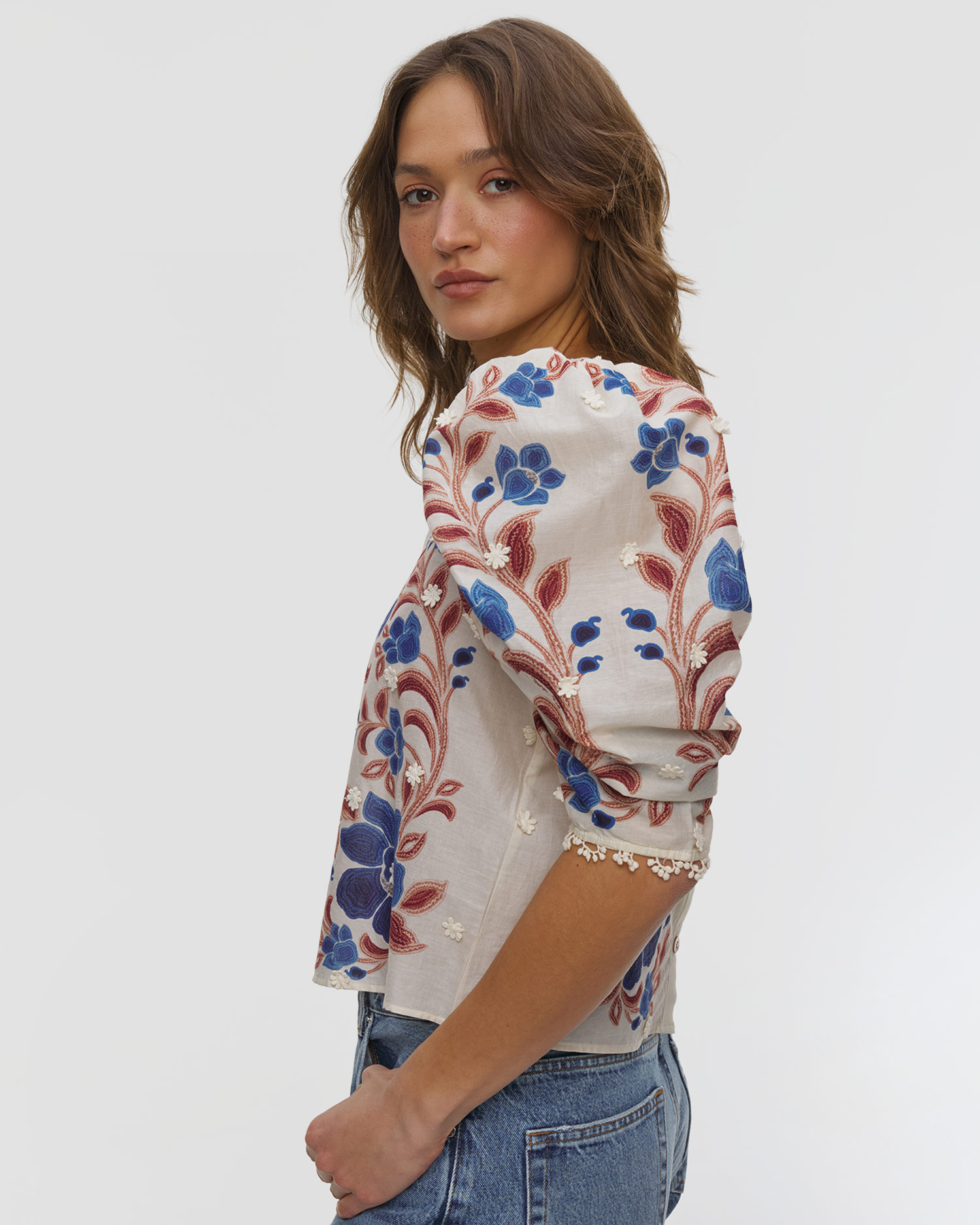 Chemise brodée Farm Rio