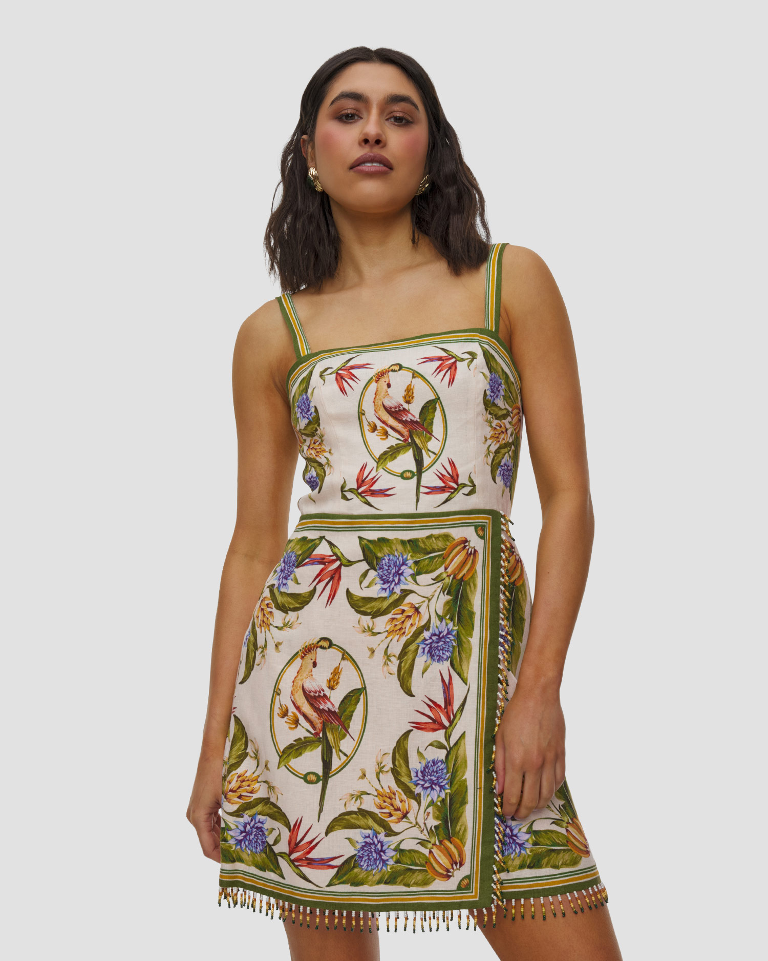 Rochie din in pentru femei Farm Rio