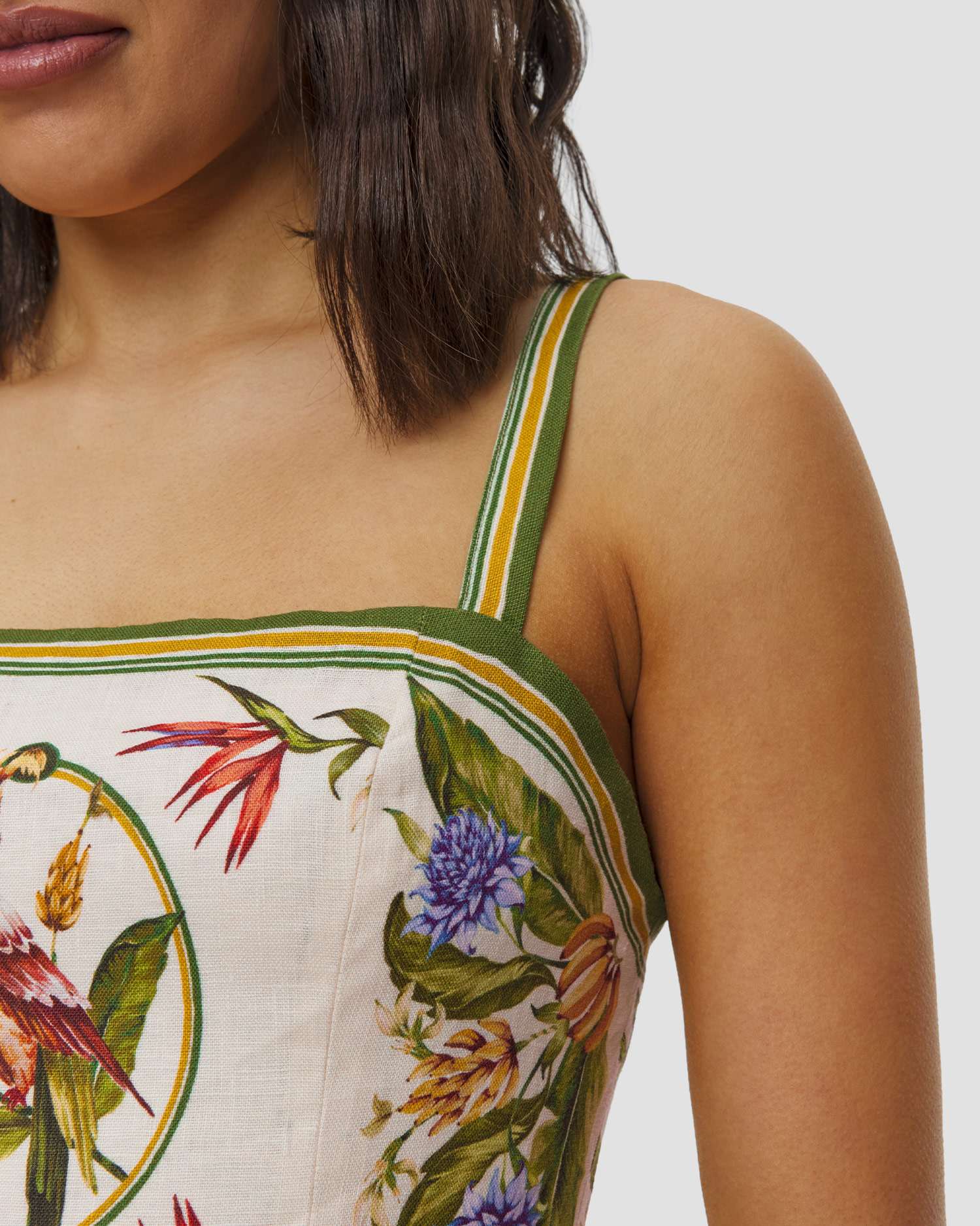 Rochie din in pentru femei Farm Rio