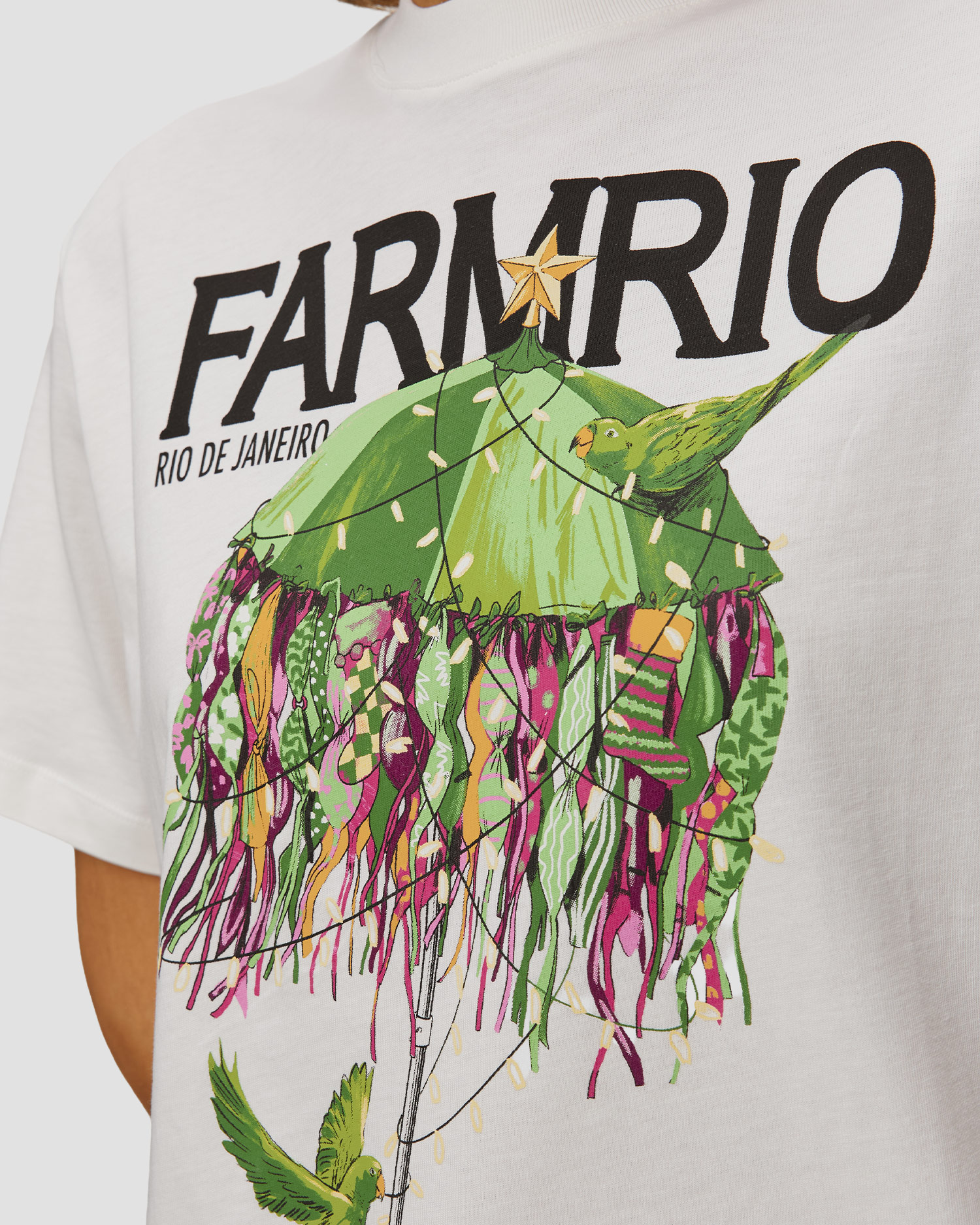 Women's white T-shirt Farm Rio
