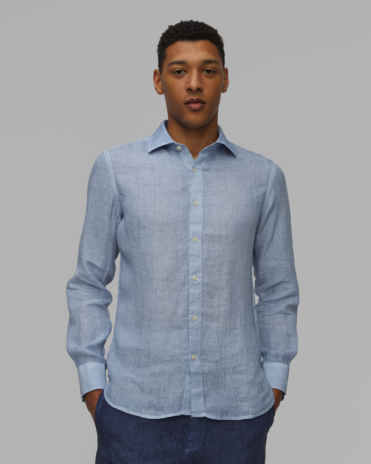 Pánska ľanová košeľa 120% Lino Slim Fit Shirt