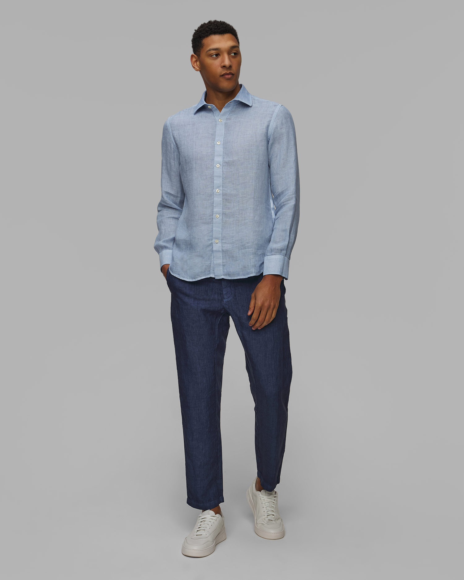 Pánska ľanová košeľa 120% Lino Slim Fit Shirt