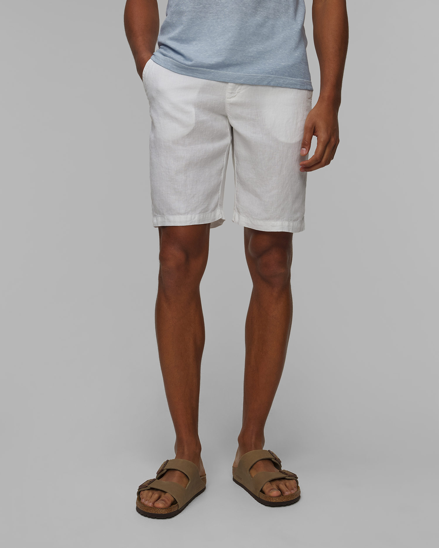 Pánske ľanové šortky 120% Lino Slim Fit Chino Shorts