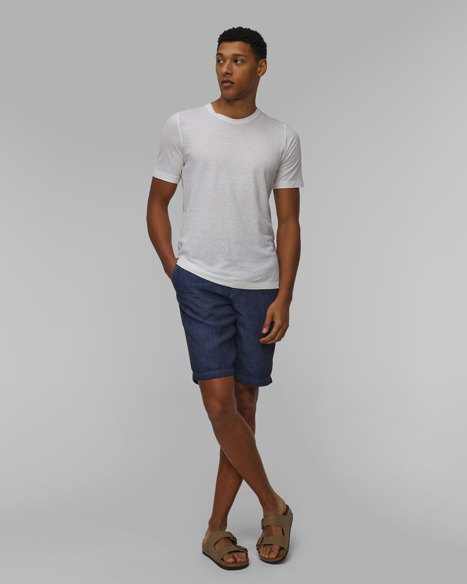 120% Lino Slim Fit Chino Shorts Leinenshorts für Herren