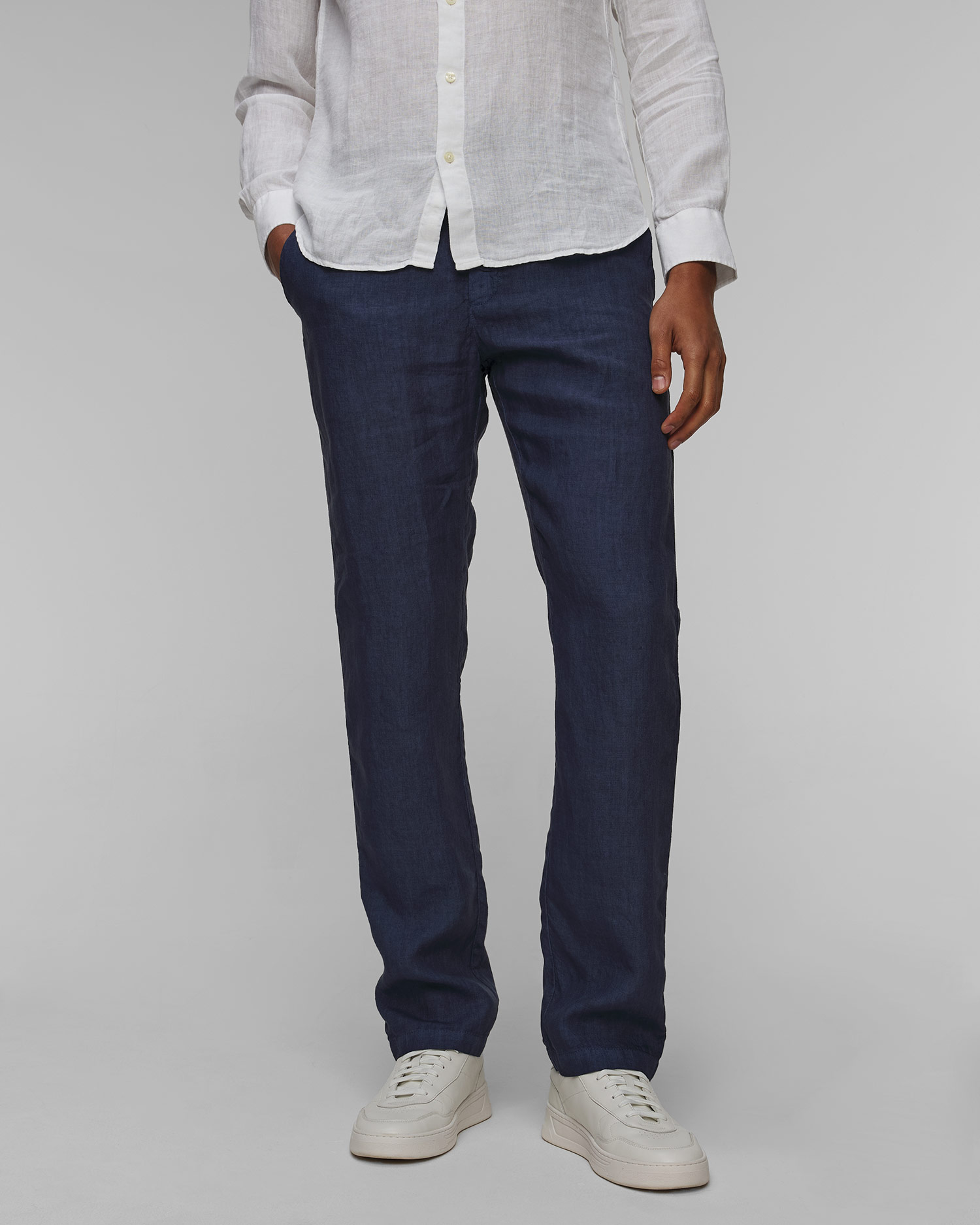 Pantaloni in lino da uomo 120% Lino Drawstring Pants