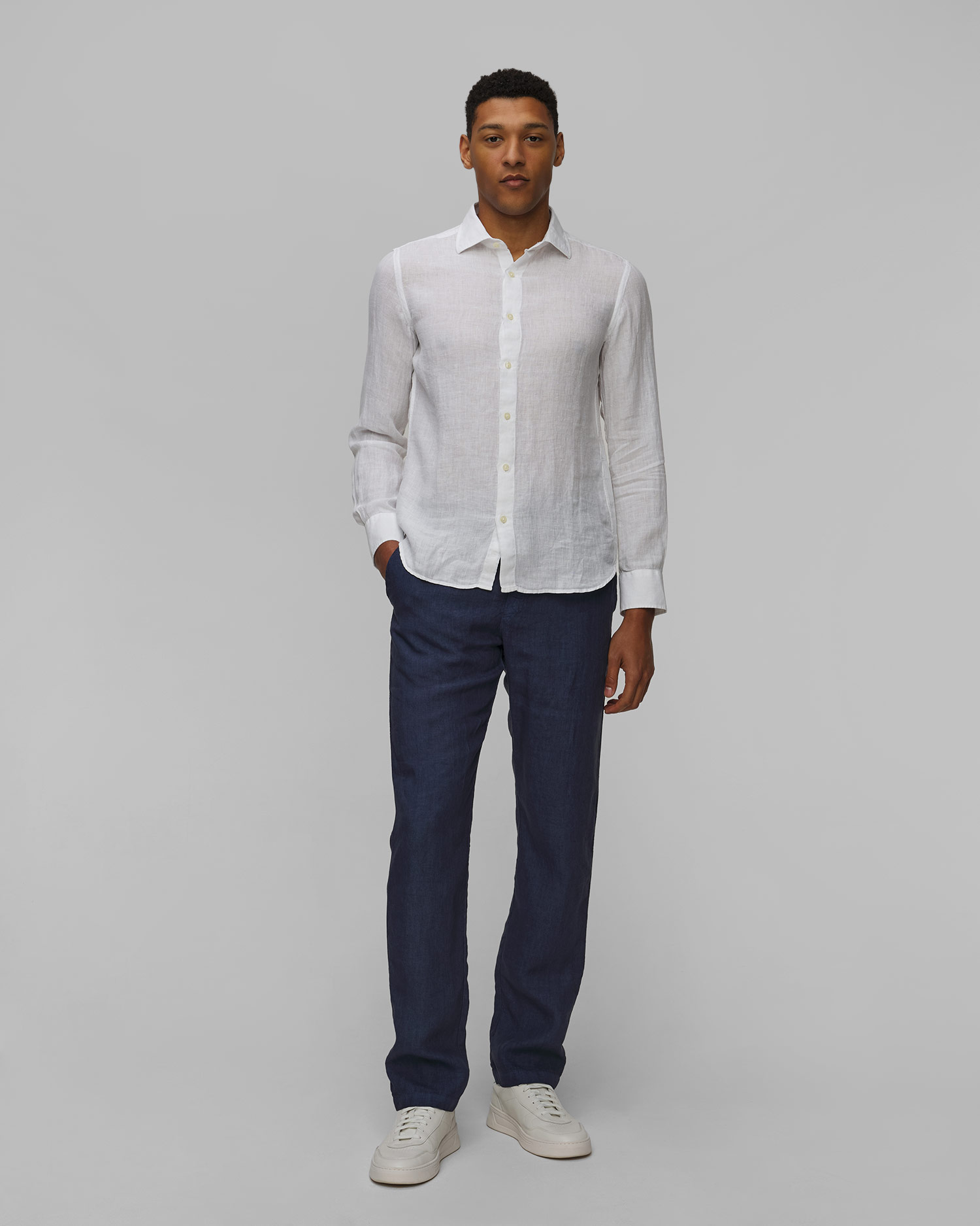 Pantaloni in lino da uomo 120% Lino Drawstring Pants