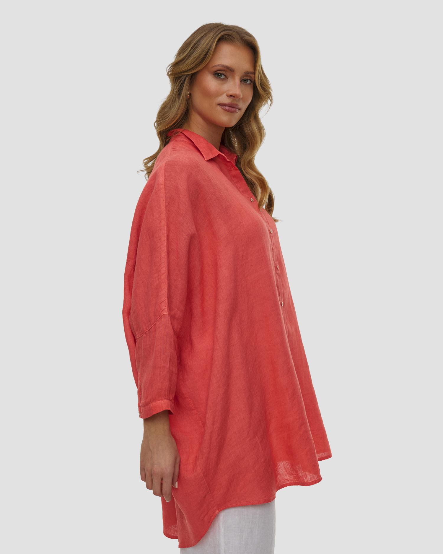 Chemise en lin à manches longues pour femmes 120% Lino