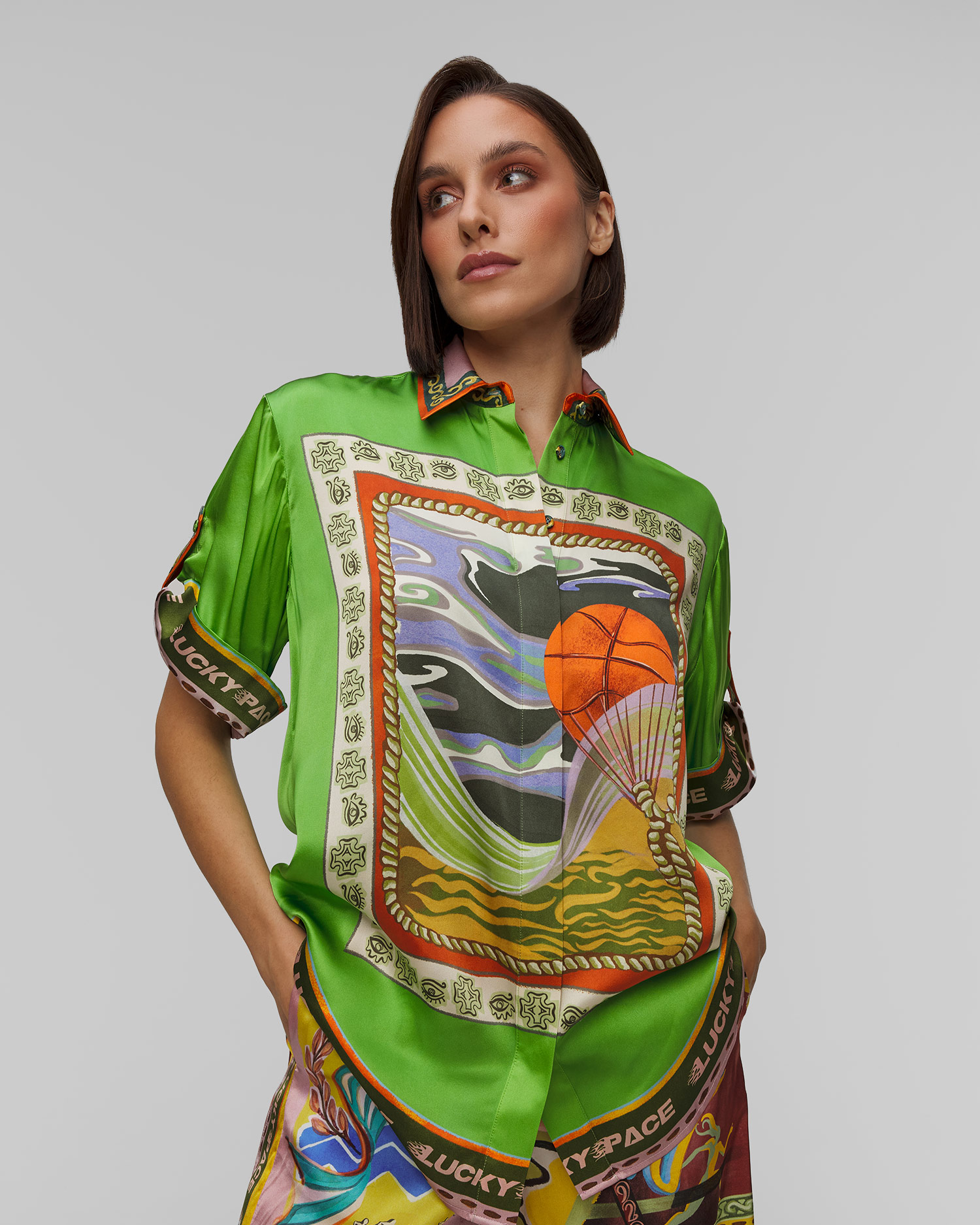 Dámska hodvábna košeľa Alemais Lucky Pace