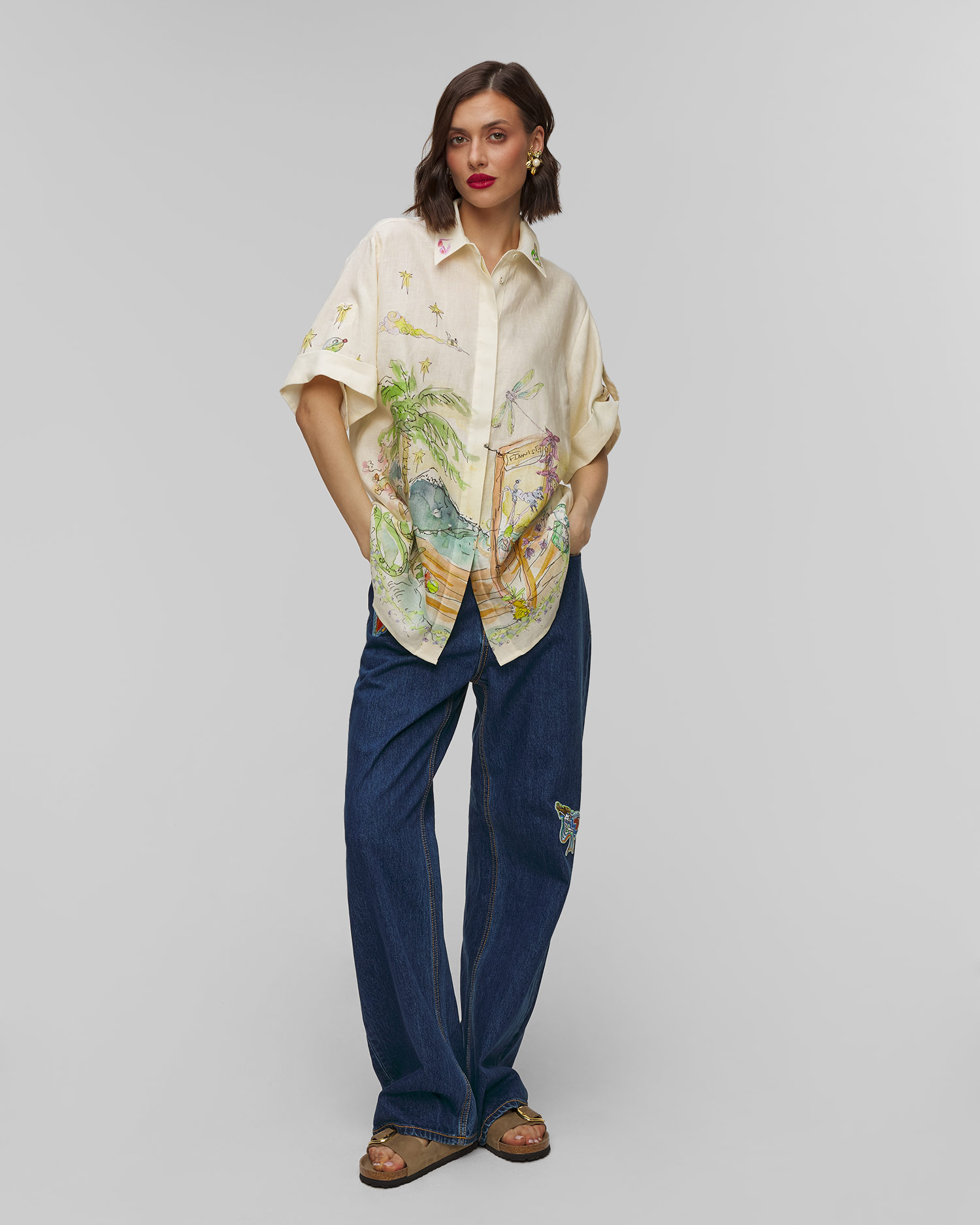 Women's linen shirt from the limited Alemais x Anouk Colantoni collection