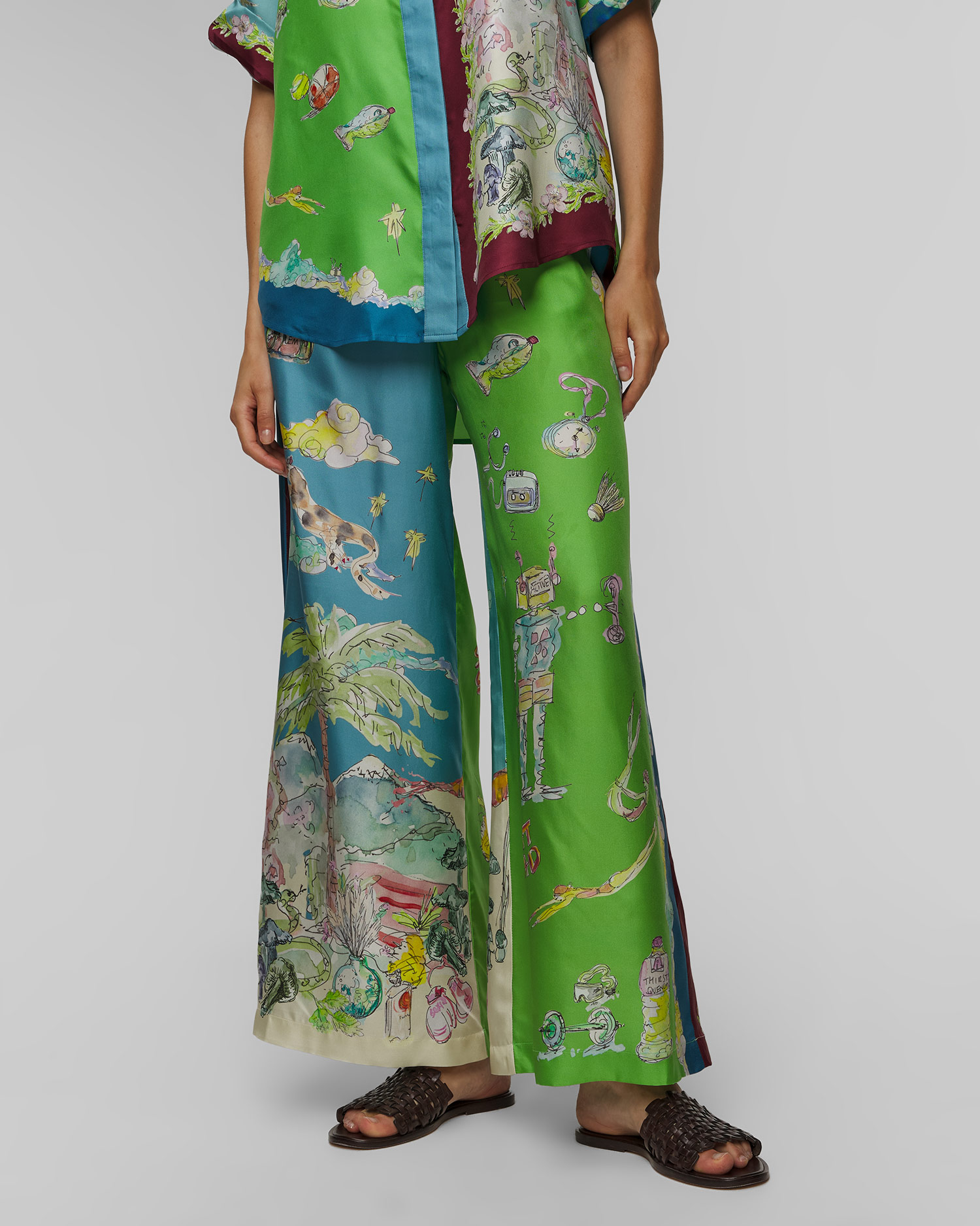 Hodvábne nohavice z limitovanej dámskej kolekcie Alemais Daria