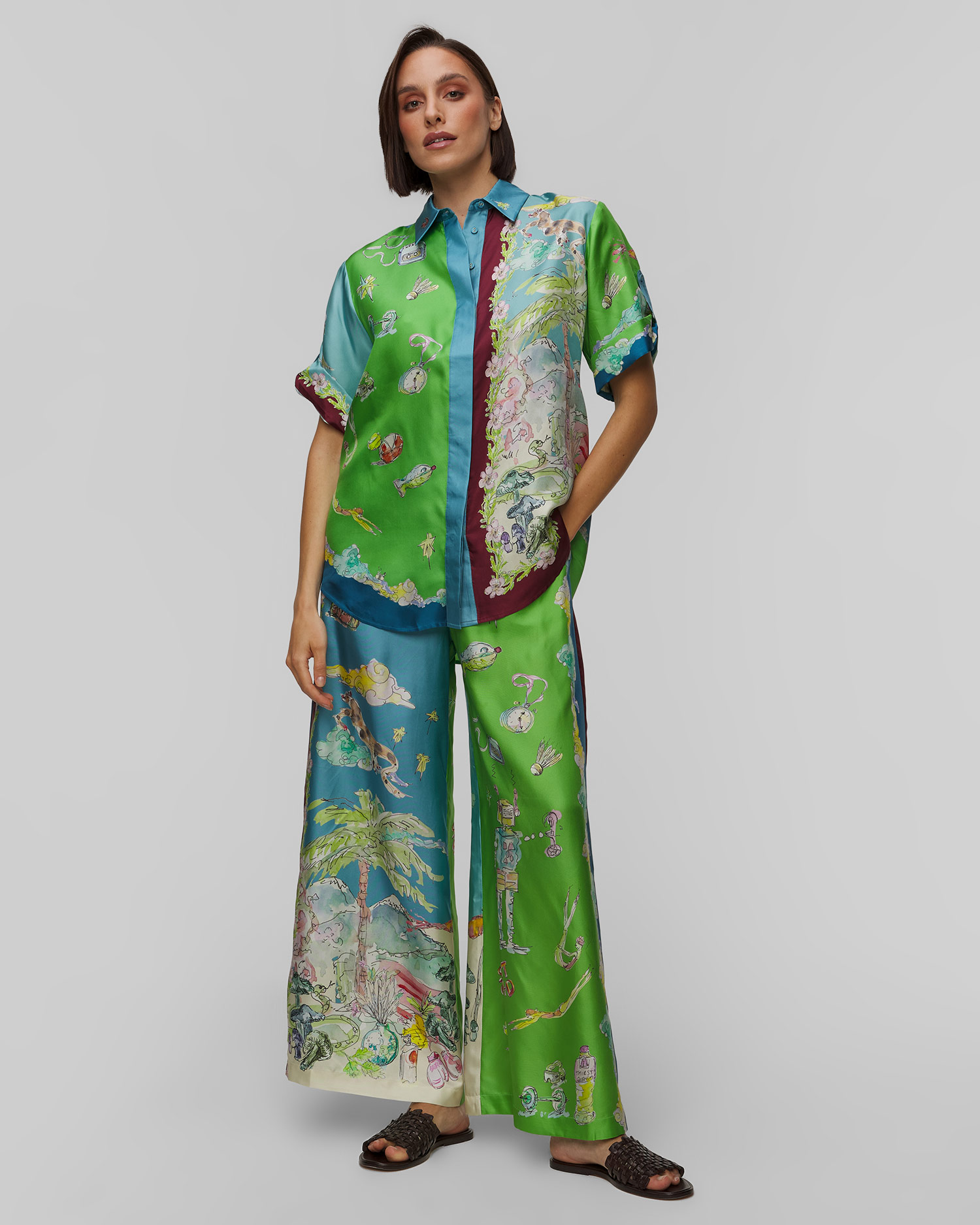 Hodvábne nohavice z limitovanej dámskej kolekcie Alemais Daria