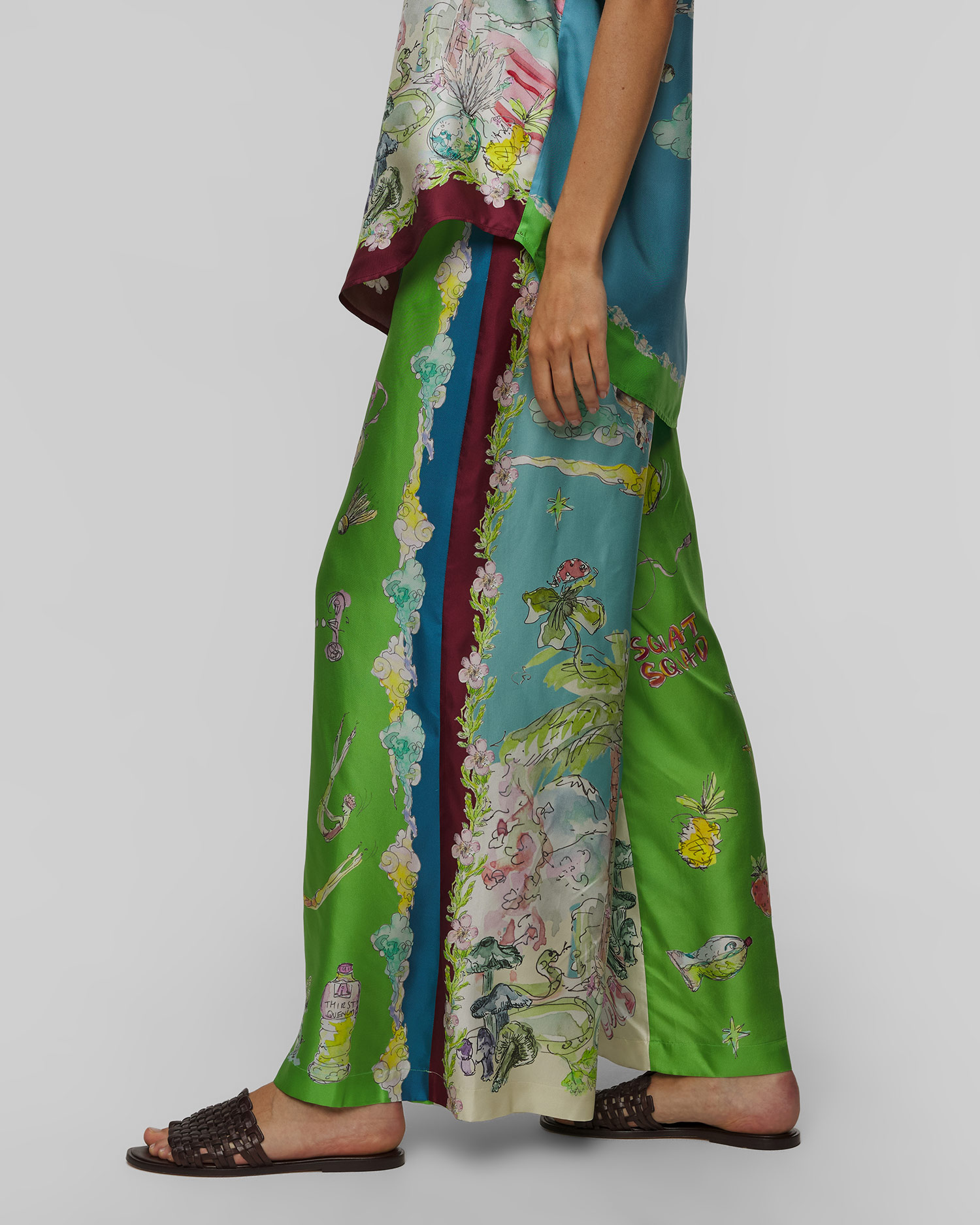 Hodvábne nohavice z limitovanej dámskej kolekcie Alemais Daria