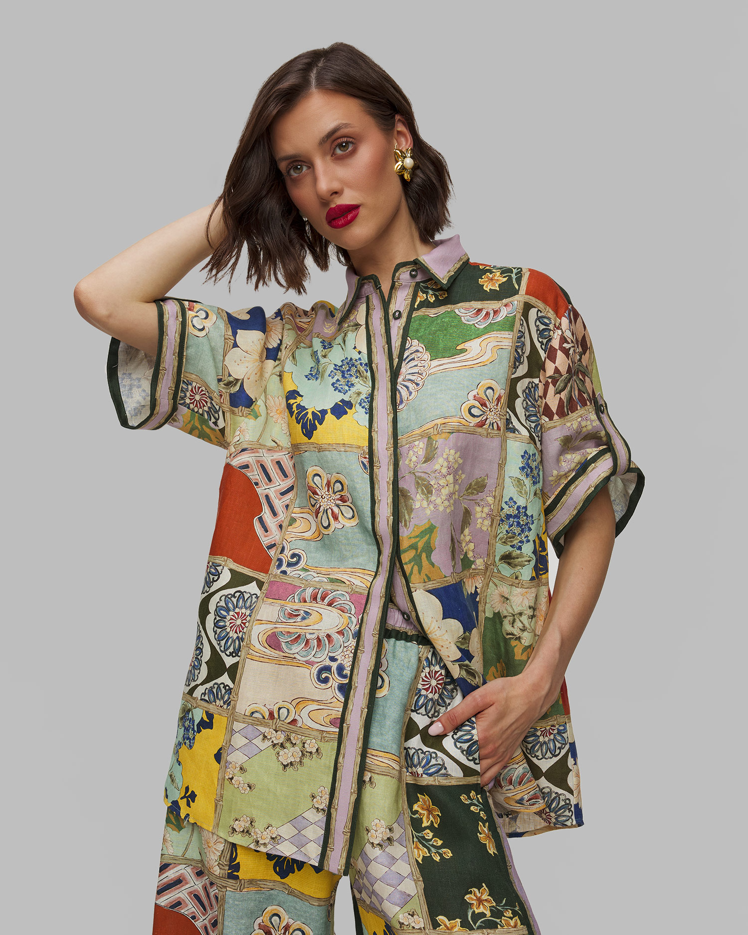 Women's linen shirt Alemais Bianca