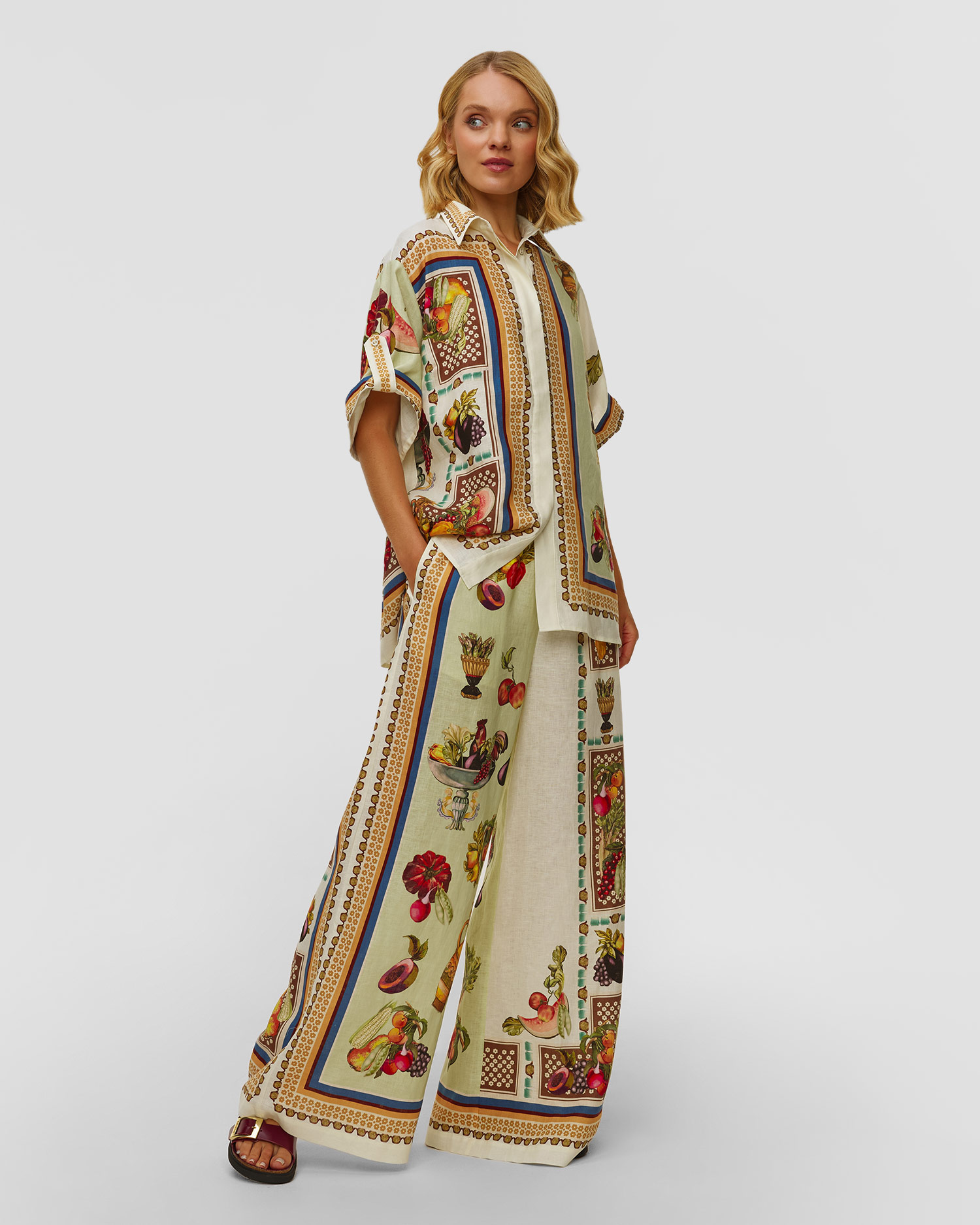 Pantaloni din in pentru femei Alemais Mercado