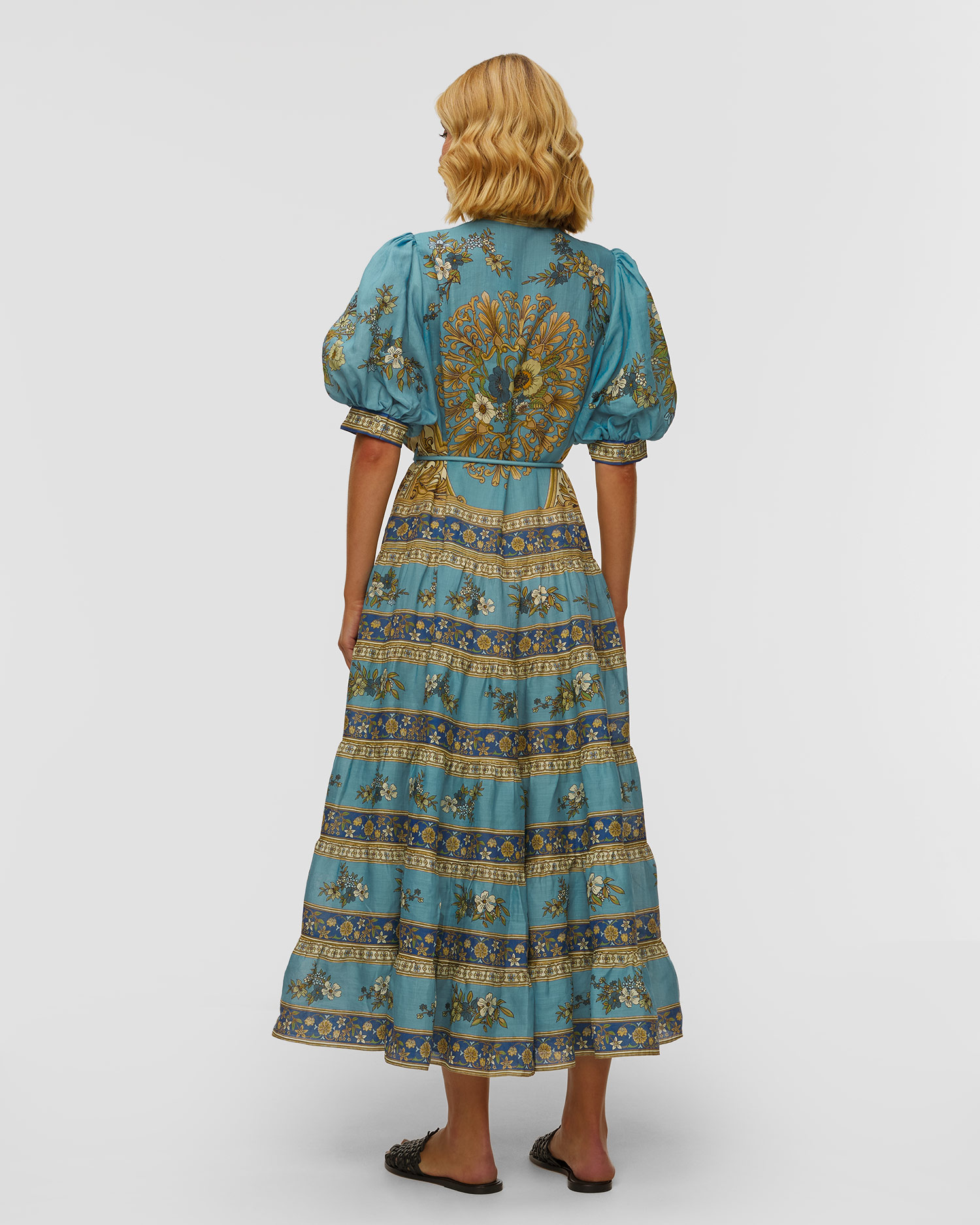 Rochie din ramie Alemais Cassie Tiered Midi