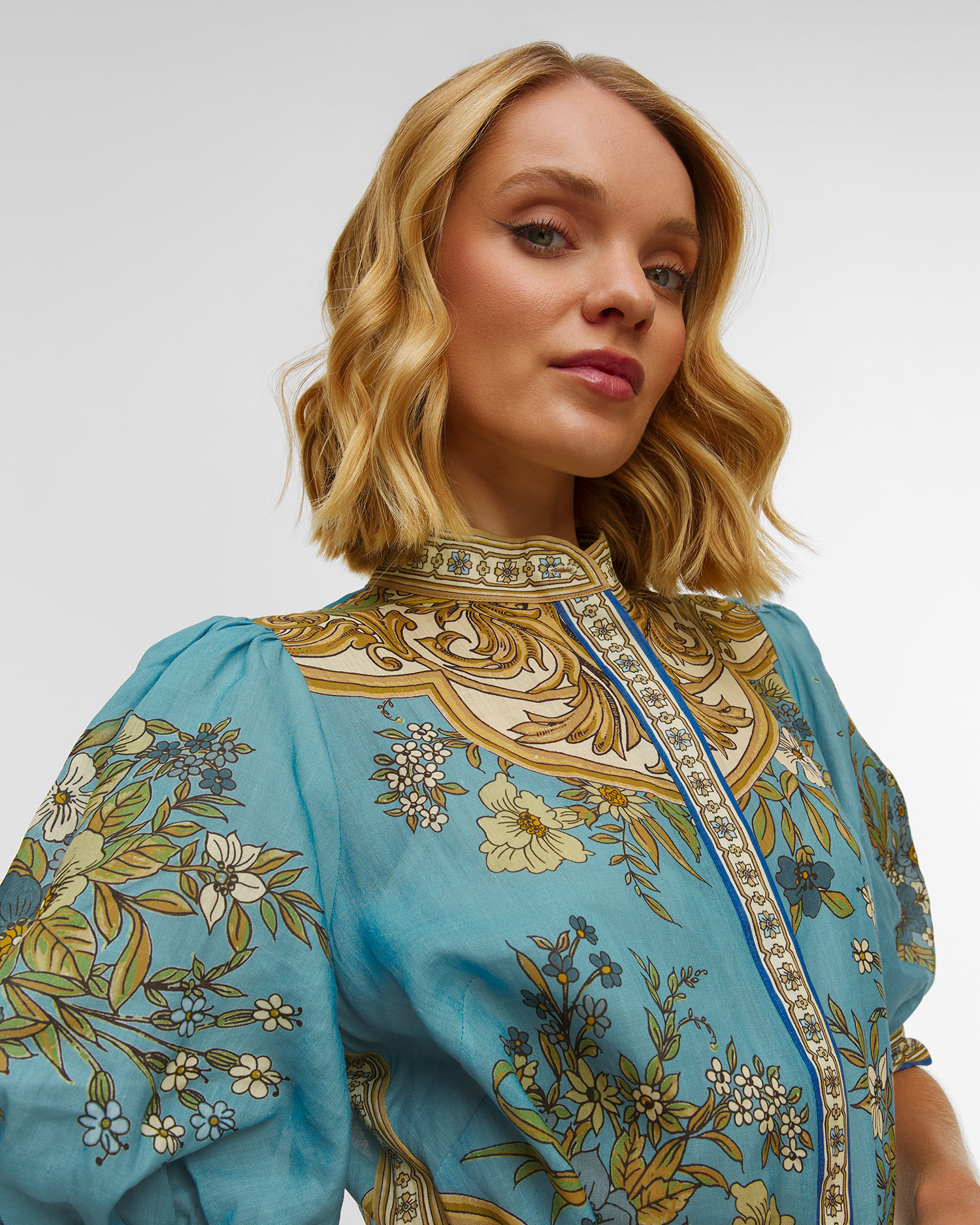 Rochie din ramie Alemais Cassie Tiered Midi