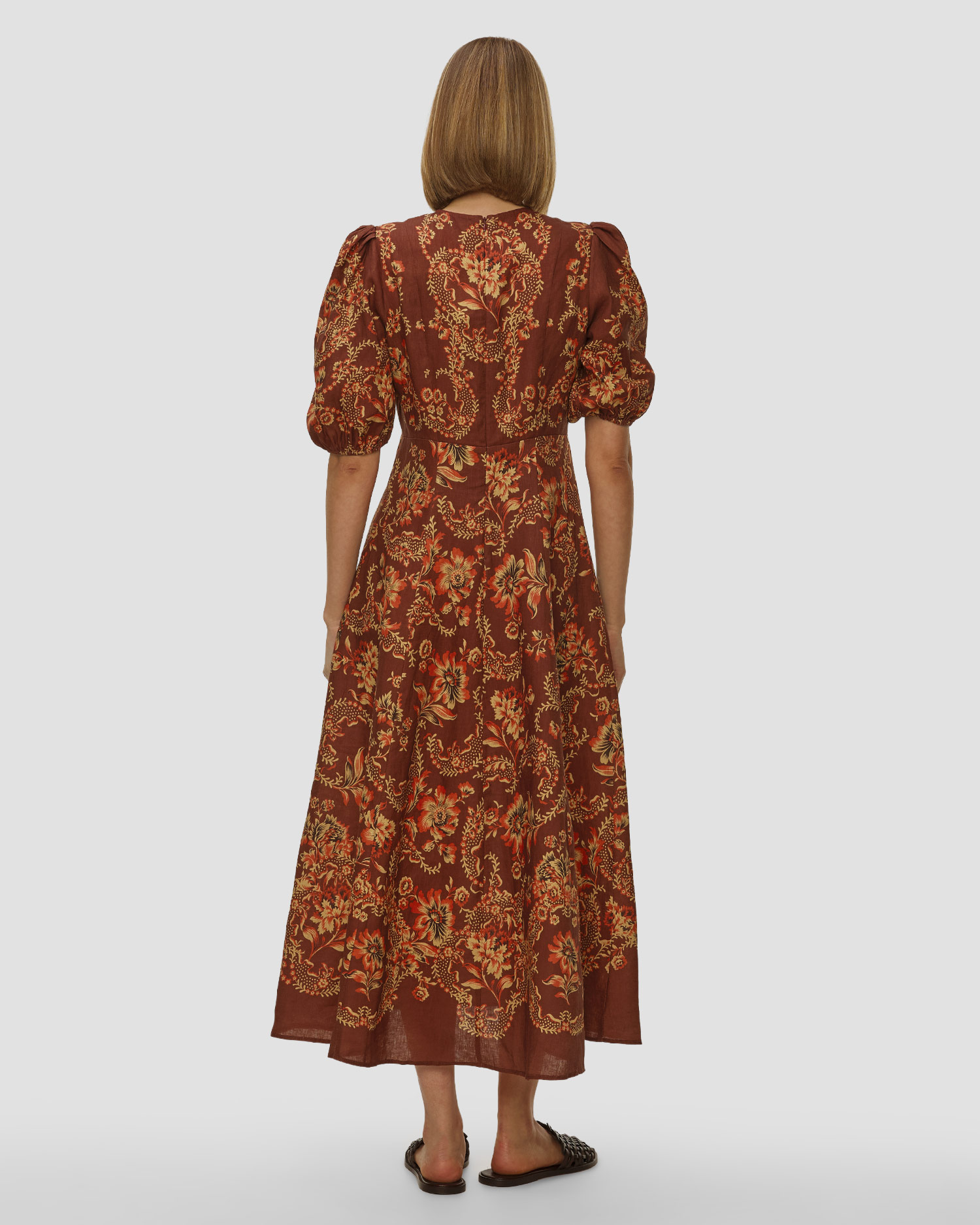 Lněné dámské šaty Alemais Seraphina Midi