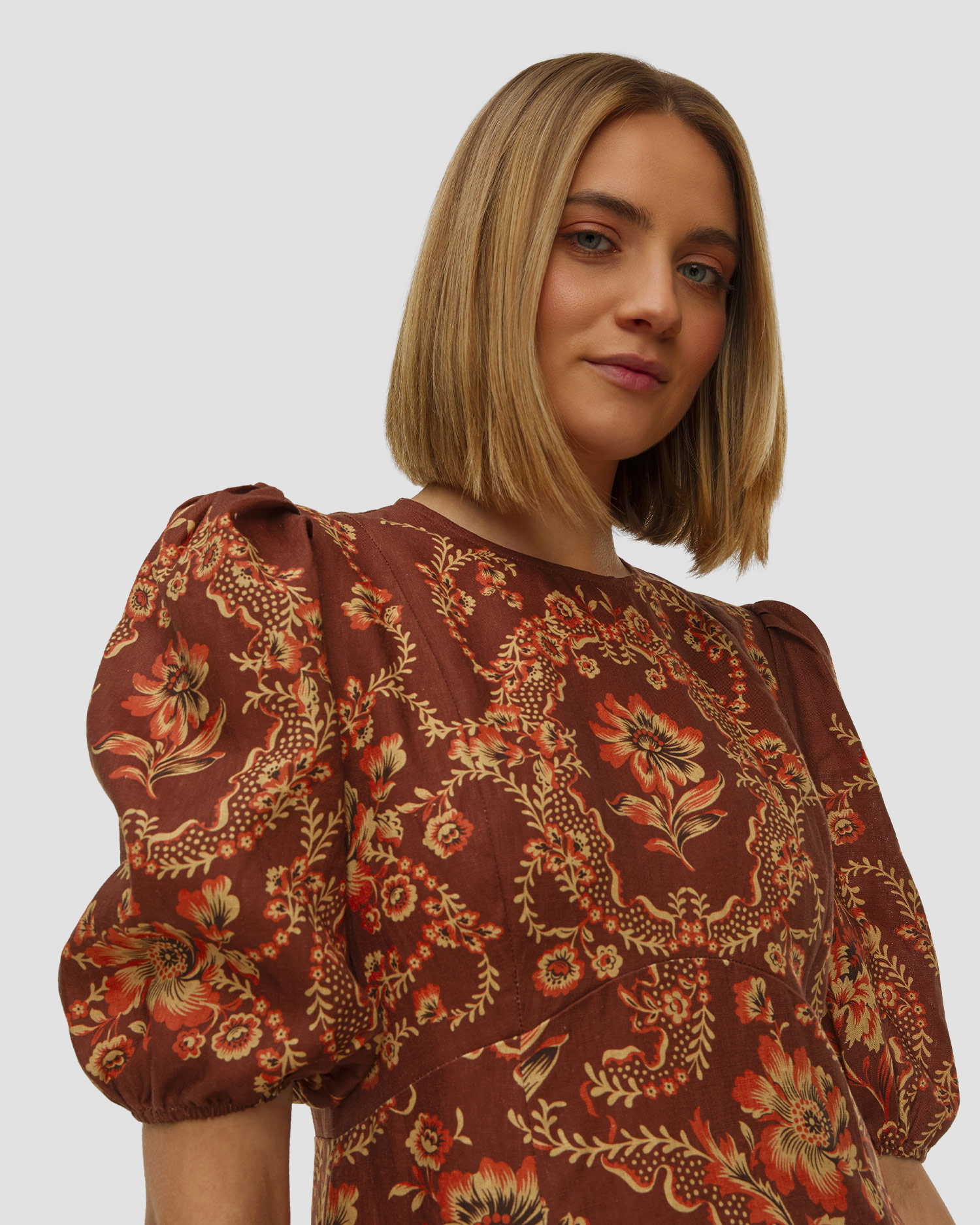 Lněné dámské šaty Alemais Seraphina Midi