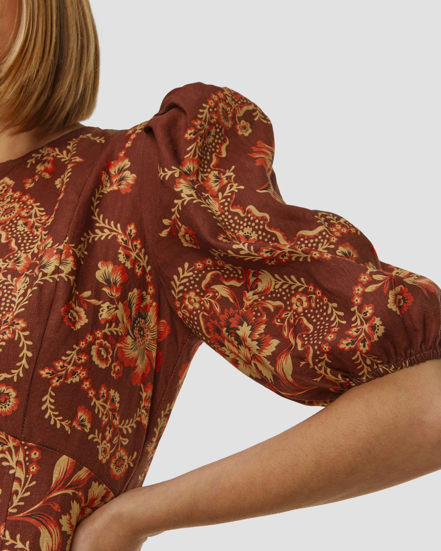 Lněné dámské šaty Alemais Seraphina Midi