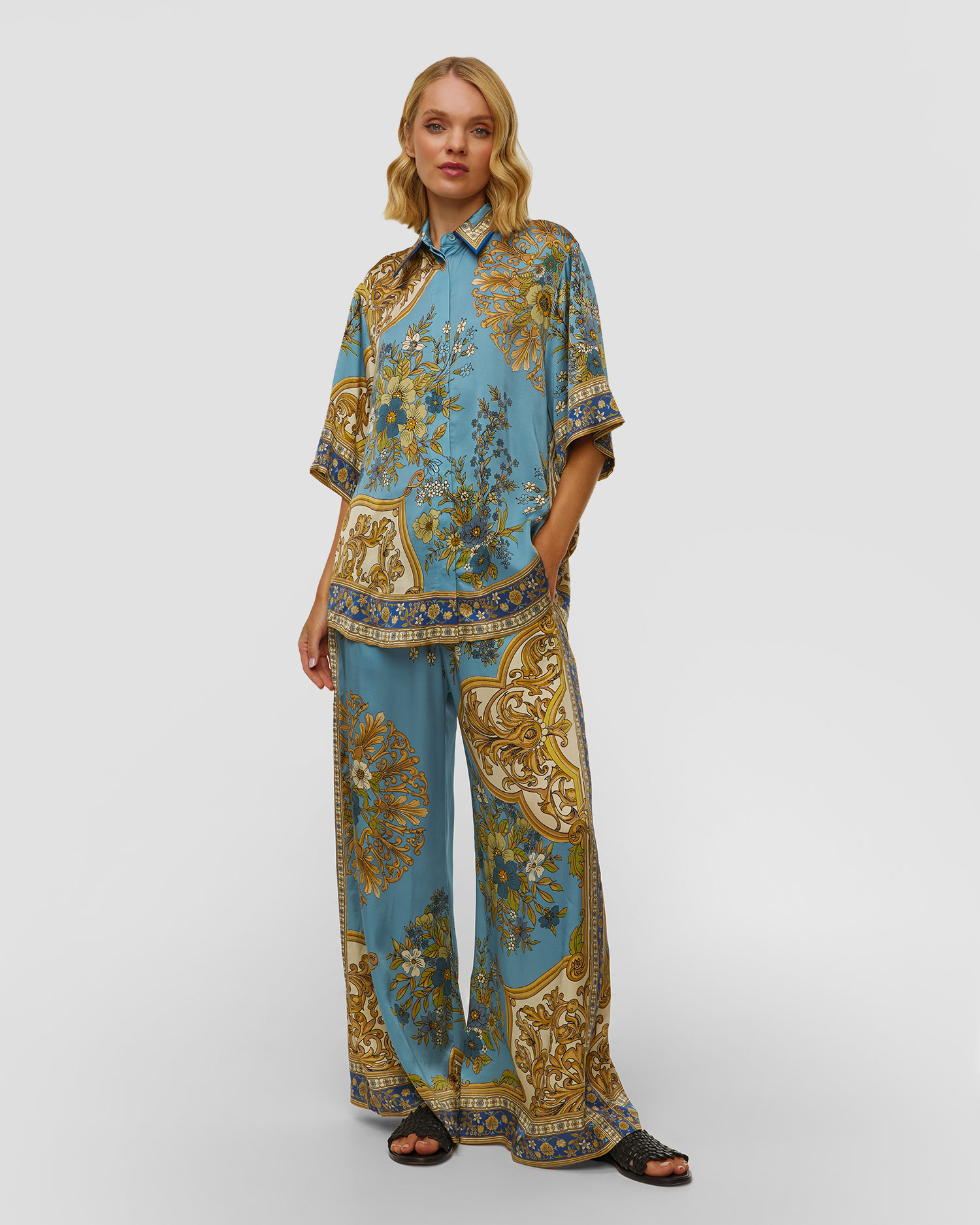 Pantaloni din mătase pentru femei Alemais Cassie Silk