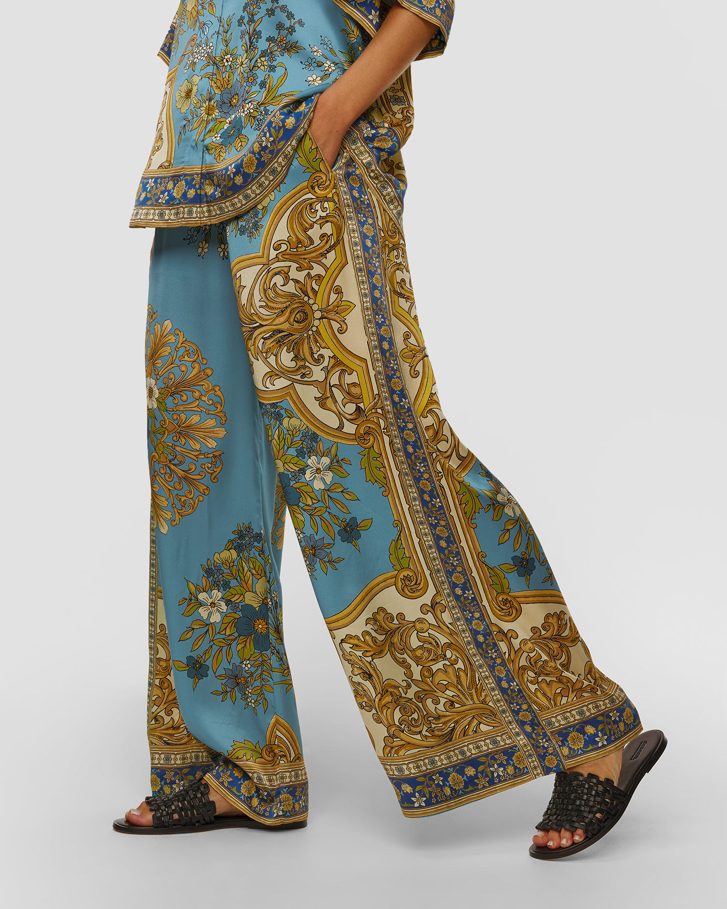 Pantaloni din mătase pentru femei Alemais Cassie Silk