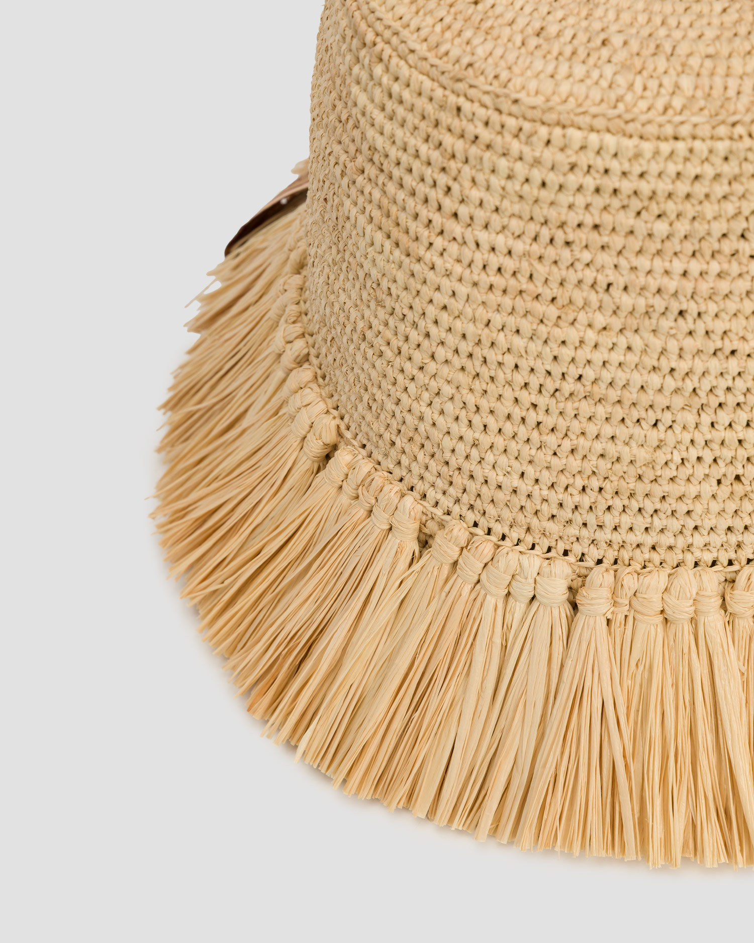 Women's hat Alemais Michelle Raffia Fringed Bucket Hat