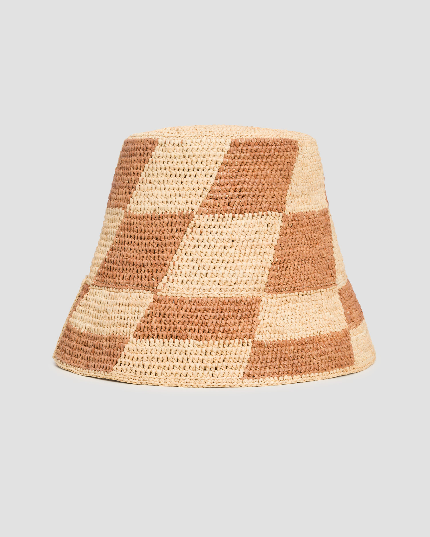 Women's hat Alemais Michelle Raffia Checked Bucket Hat