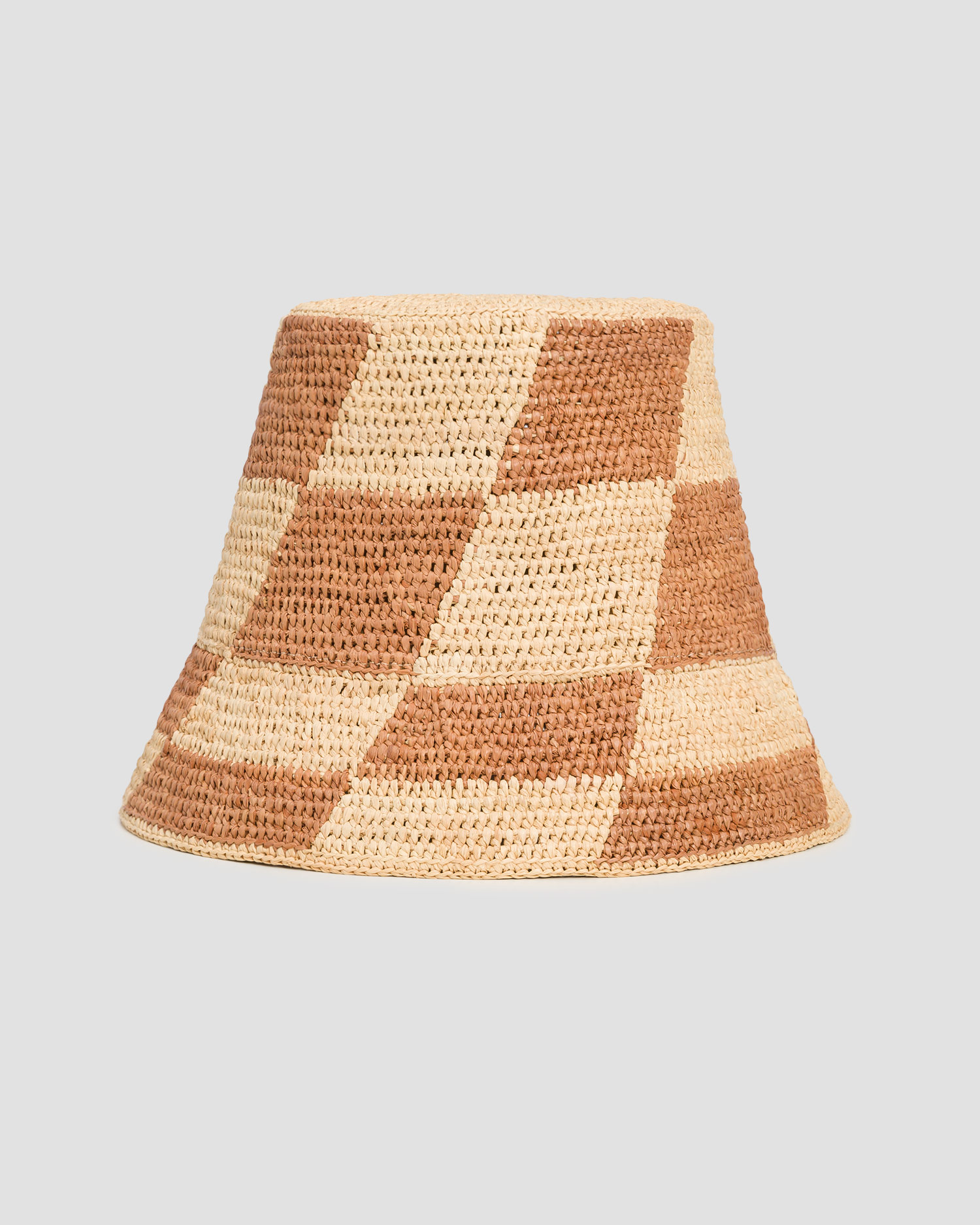 Women's hat Alemais Michelle Raffia Checked Bucket Hat