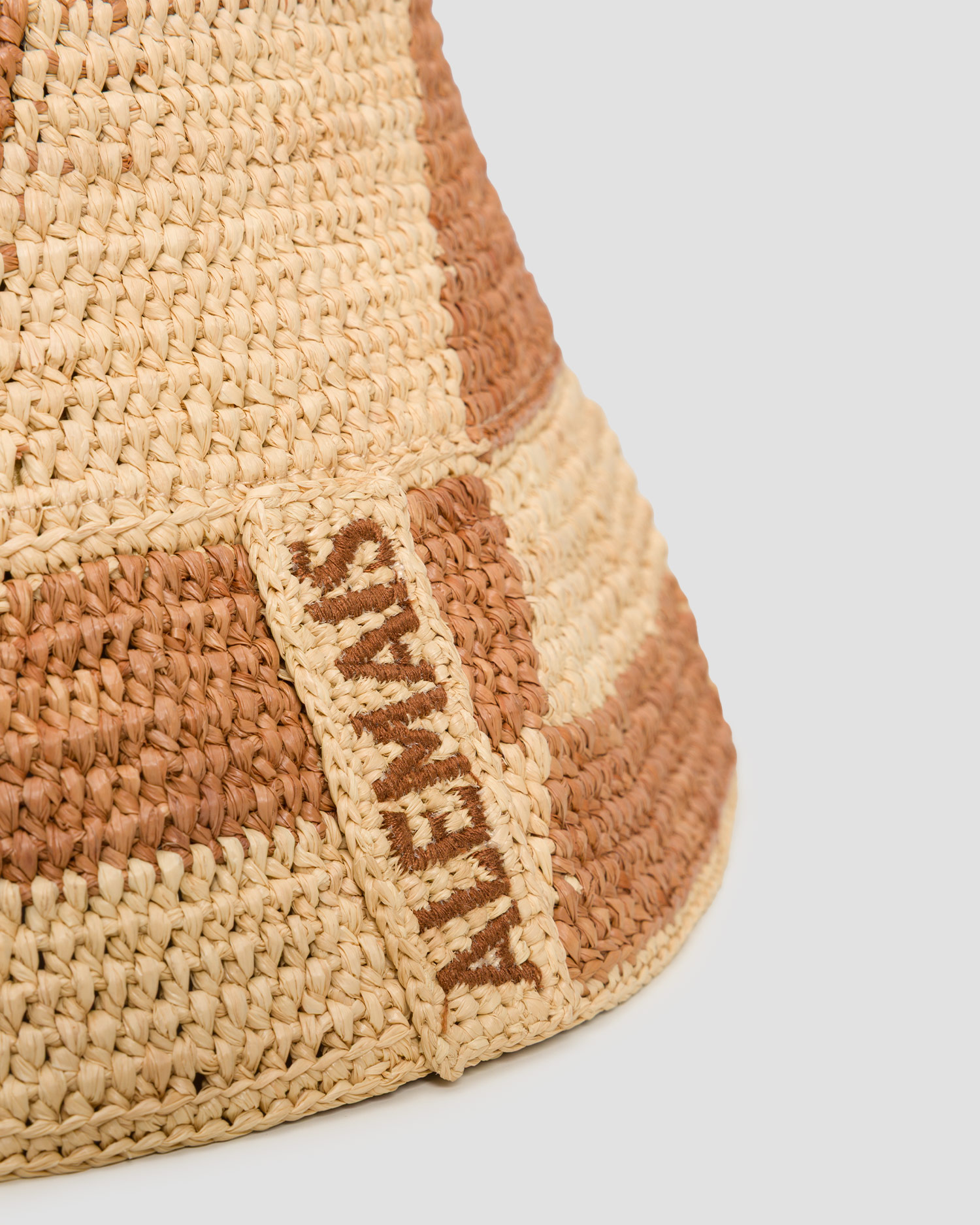 Women's hat Alemais Michelle Raffia Checked Bucket Hat