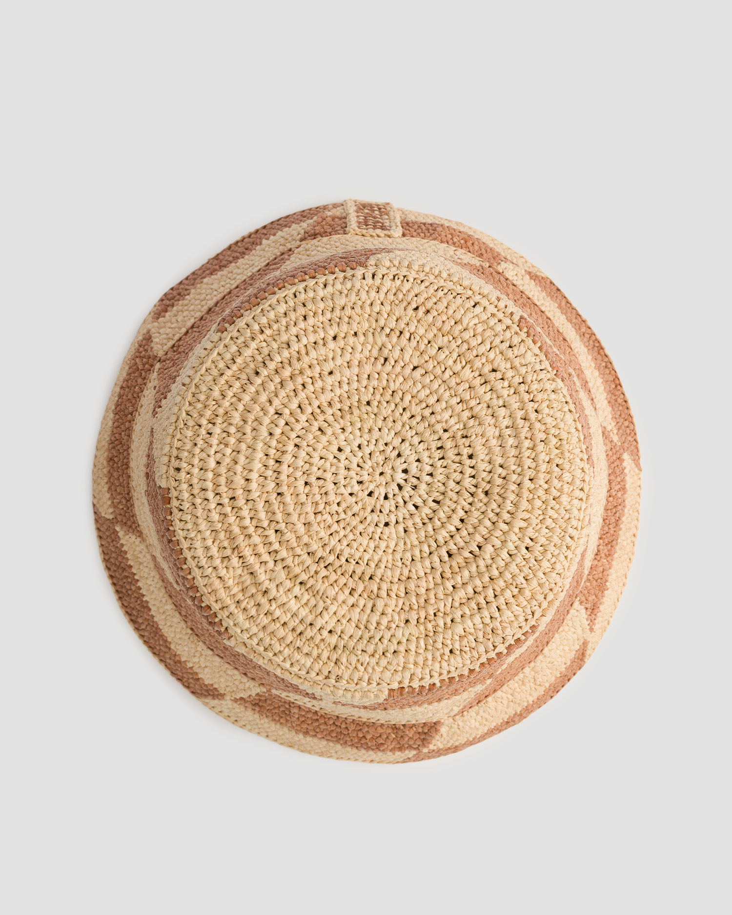 Women's hat Alemais Michelle Raffia Checked Bucket Hat