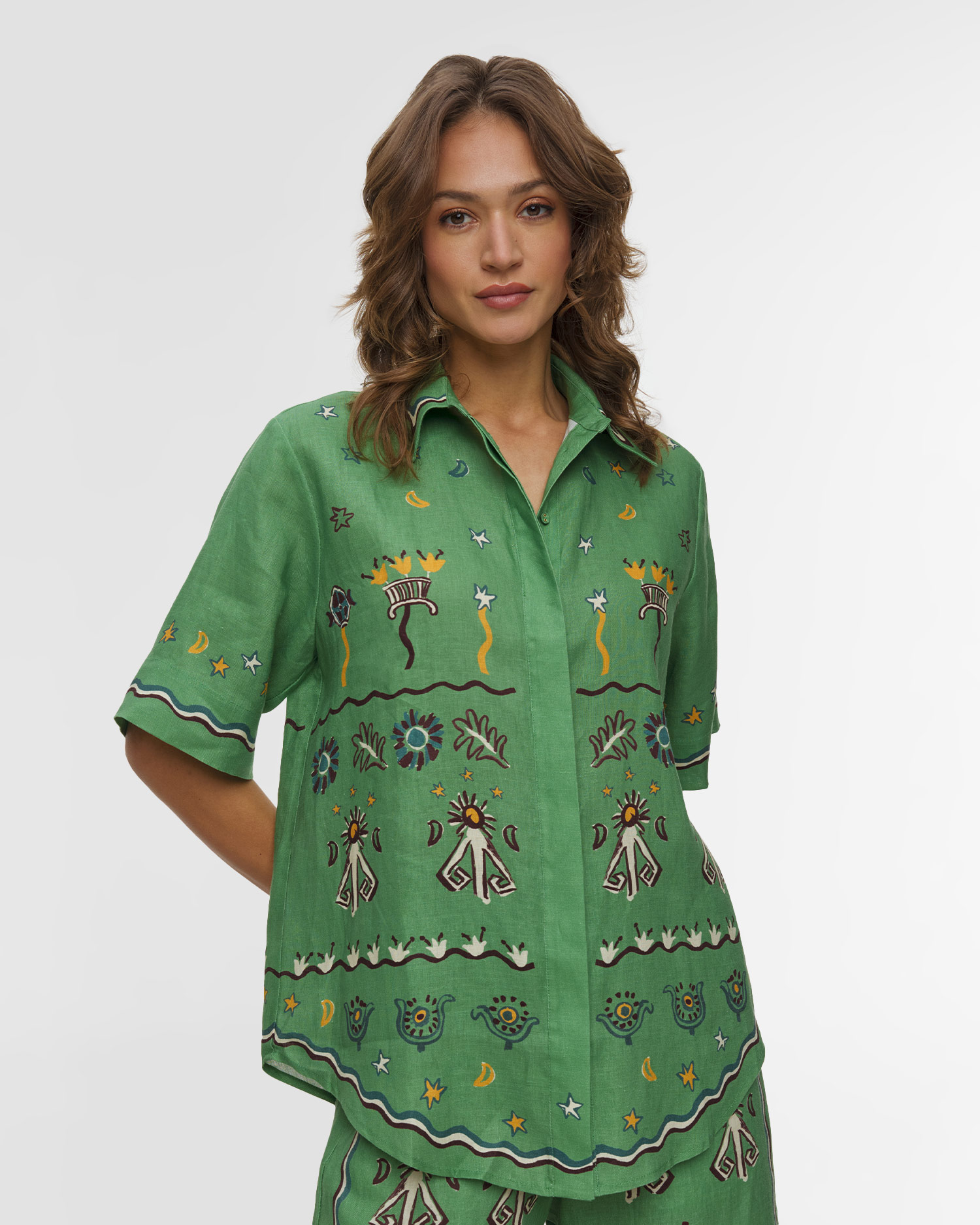 Camicia in lino da donna Alemais Sun Dancer
