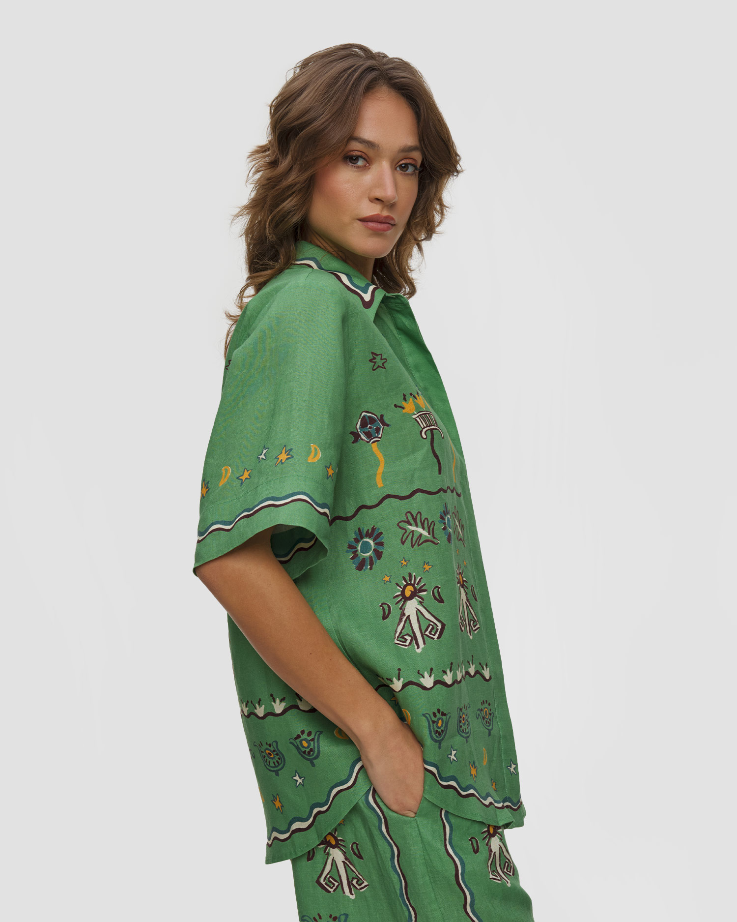 Camicia in lino da donna Alemais Sun Dancer