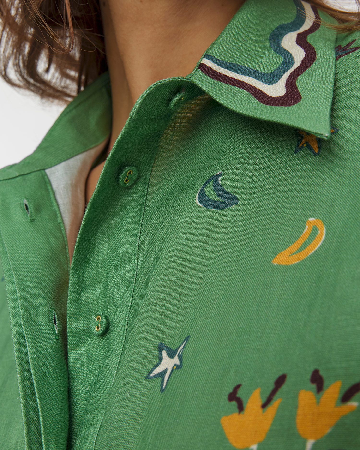 Camicia in lino da donna Alemais Sun Dancer