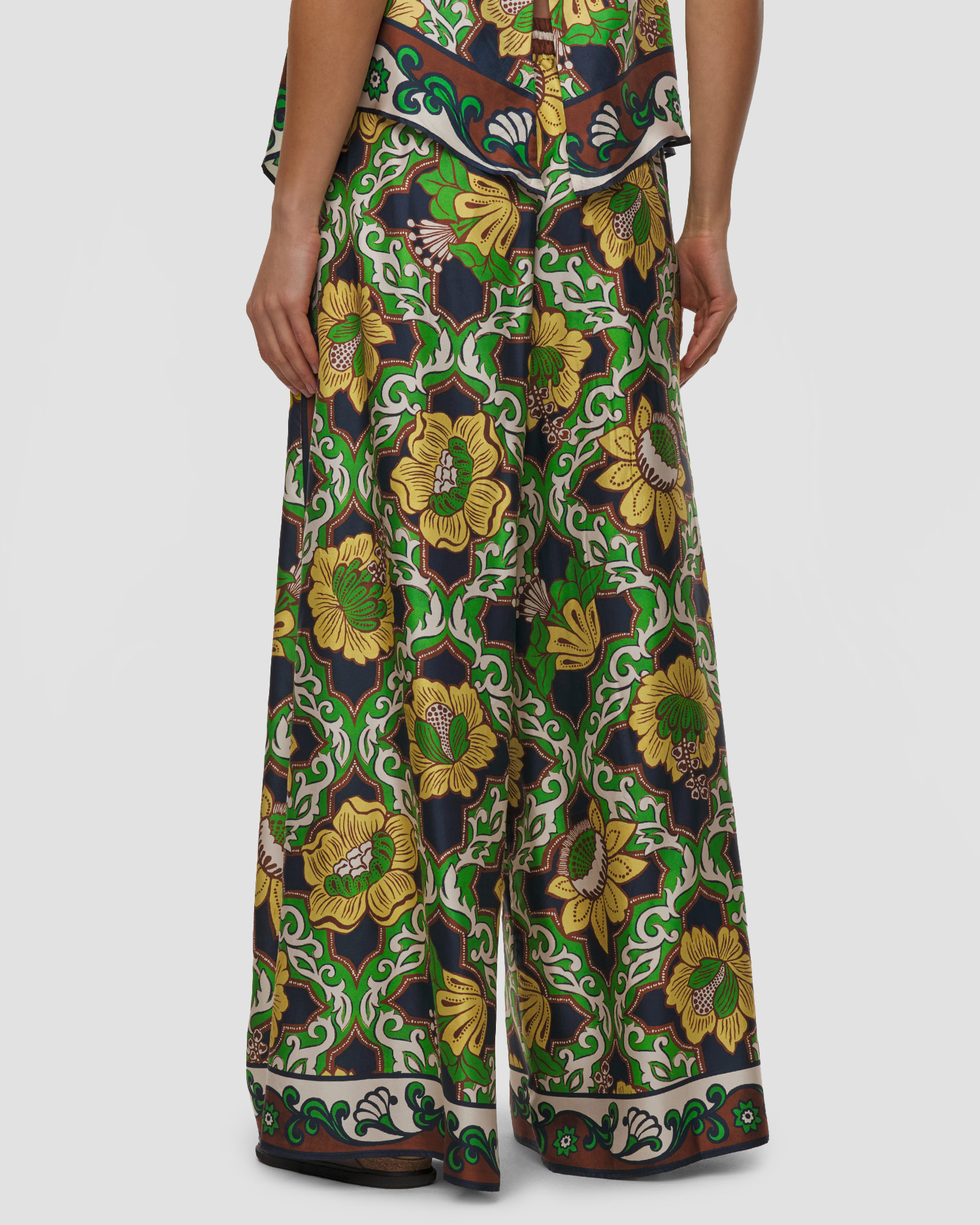 Pantaloni palazzo in seta da donna Alemais Liana